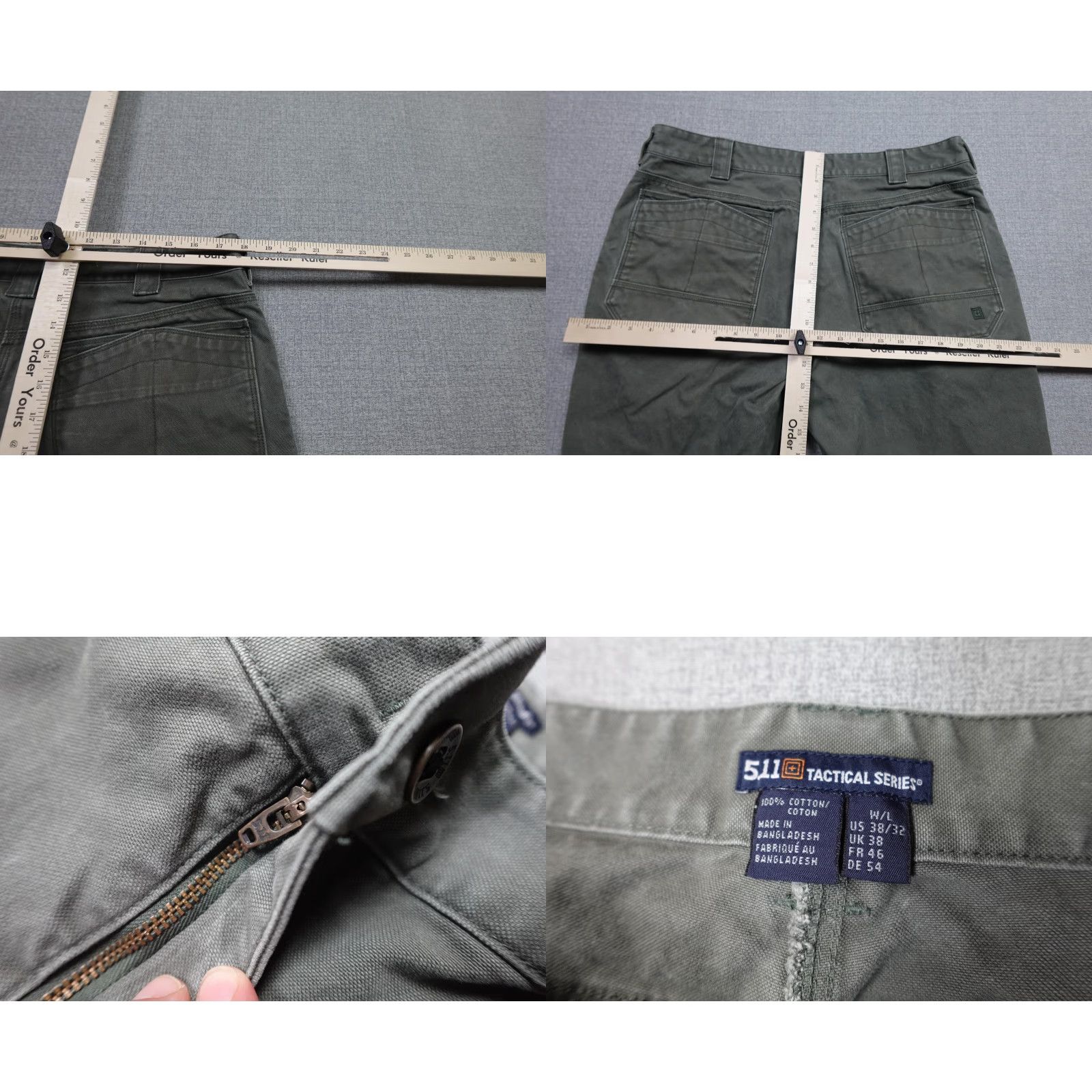 Vintage 5.11 Tactical Taclite Pro Ripstop Pants Mens 38x32 Green Utility Work Reinforced Cargo Pants Mens 38 Green 5.11 Tactical Series TAC-105C Size US 38 / EU 54 - 8 Thumbnail