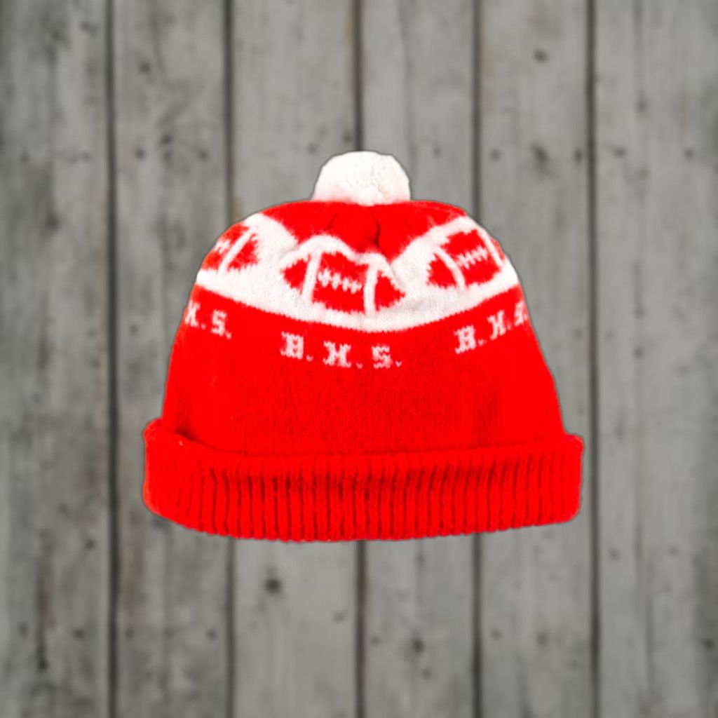 Vintage B.H.S. Football Pom Pom Beanie Shirt? Size ONE SIZE - 1 Thumbnail