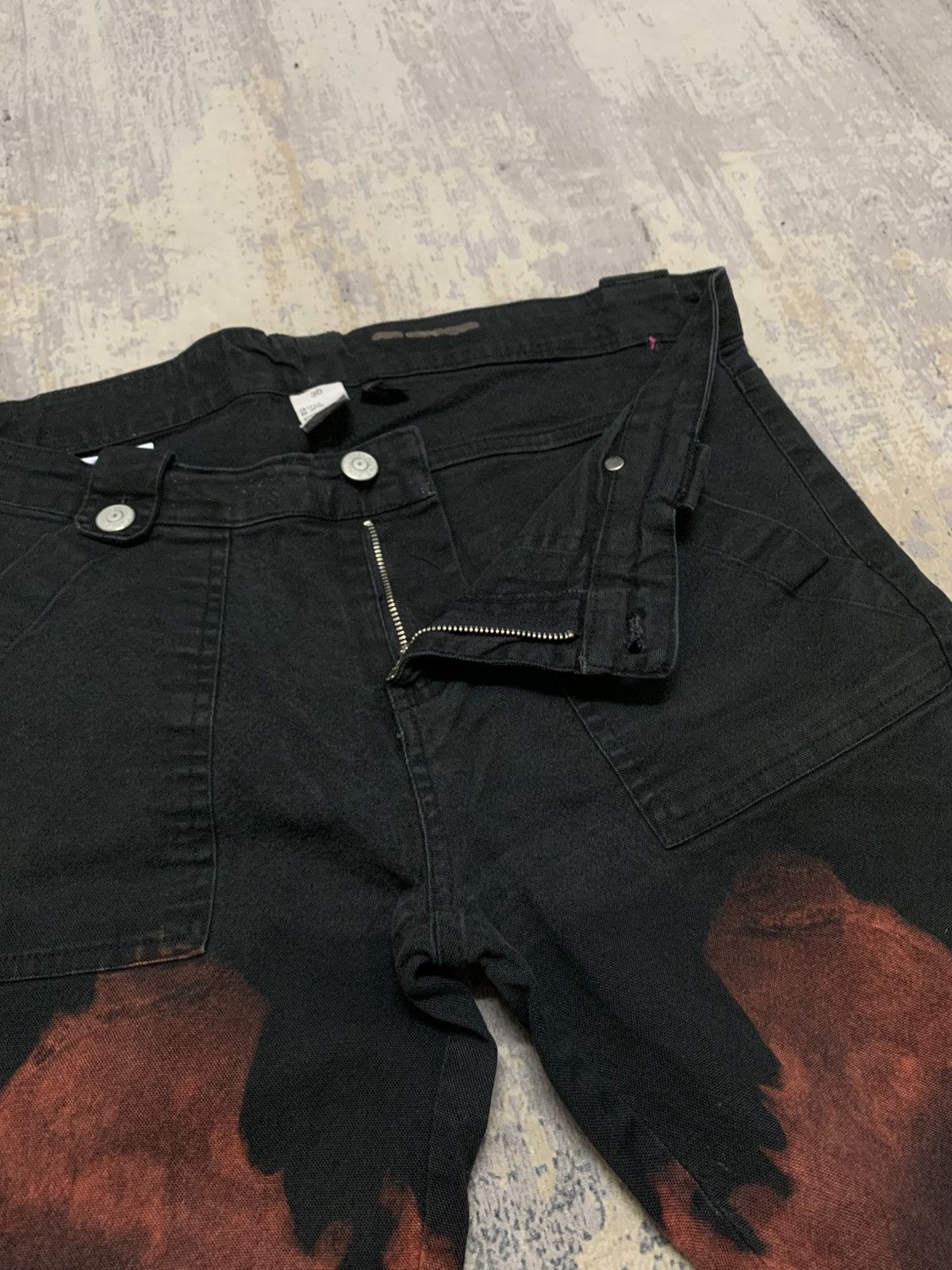 If Six Was Nine Japanese Brand Buffalo Bleach Dye Cropped Cargo Pant 31x28.5 Size US 32 / EU 48 - 5 Thumbnail