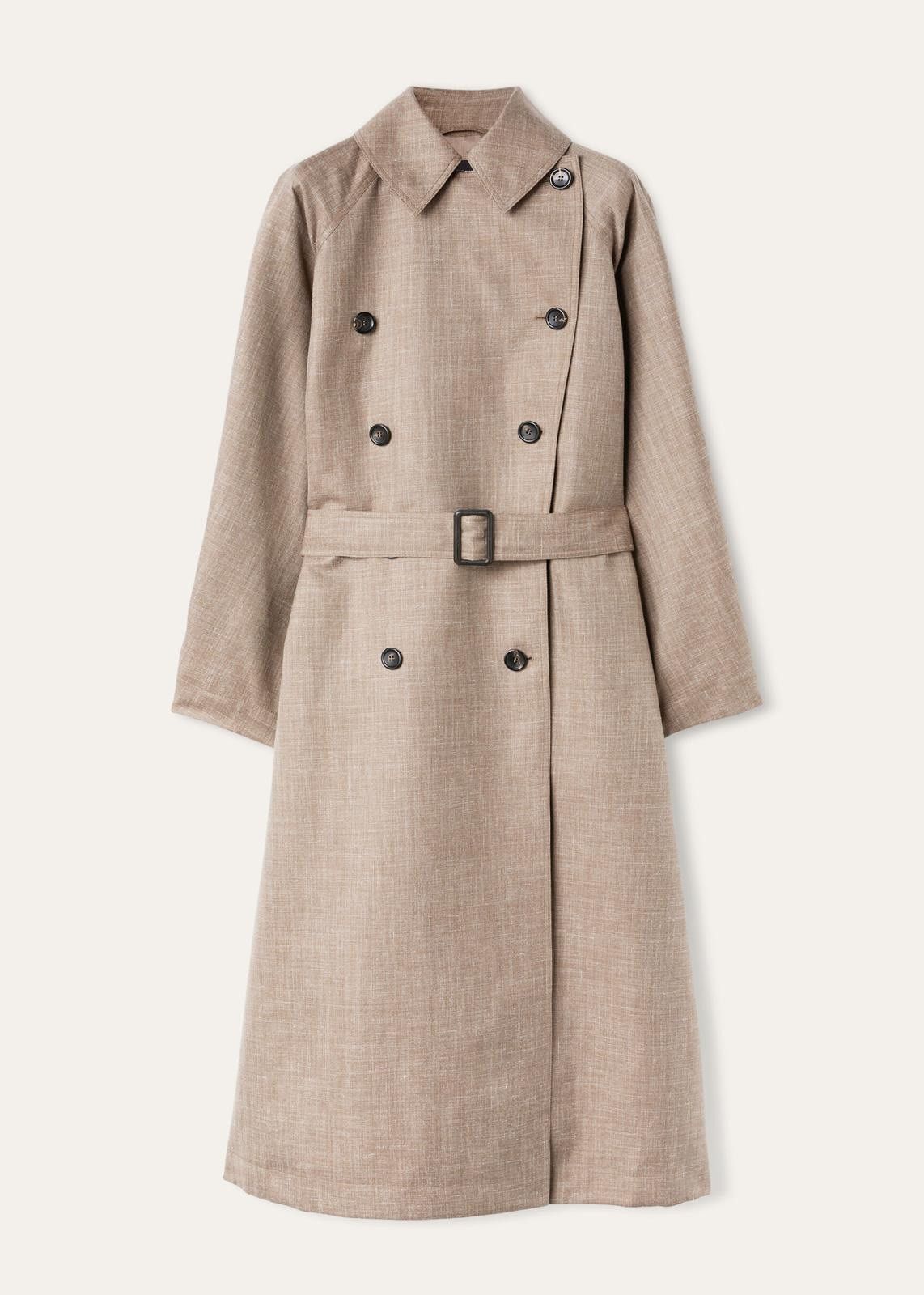 Loro Piana o1srvl11e0425 FAN6605 Double-Breasted Trench Coat Size S / US 4 / IT 40 - 1 Thumbnail