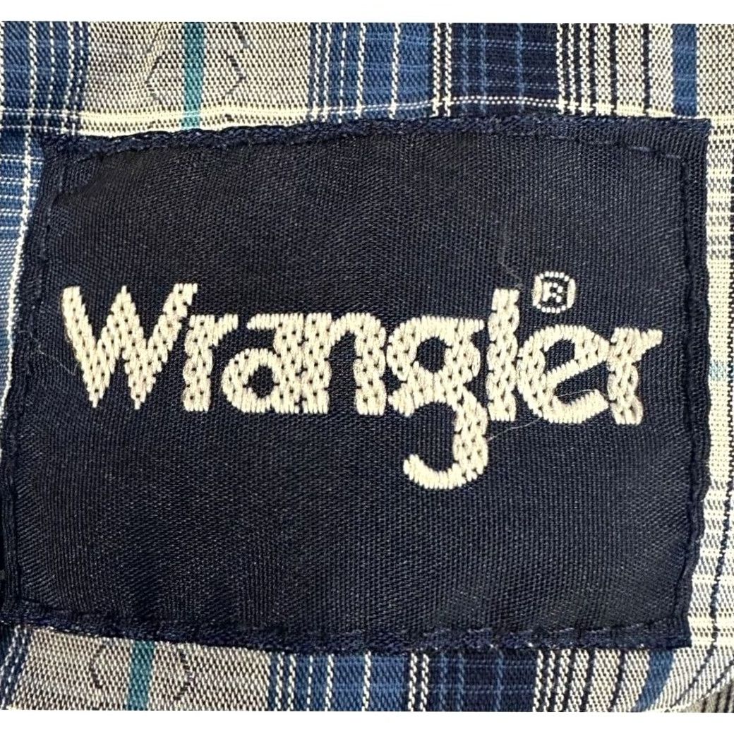 Wrangler Wrangler Button Up Shirt Adult Large Blue Plaid Short Sleeve Pockets Casual Mens Size US L / EU 52-54 / 3 - 3 Thumbnail