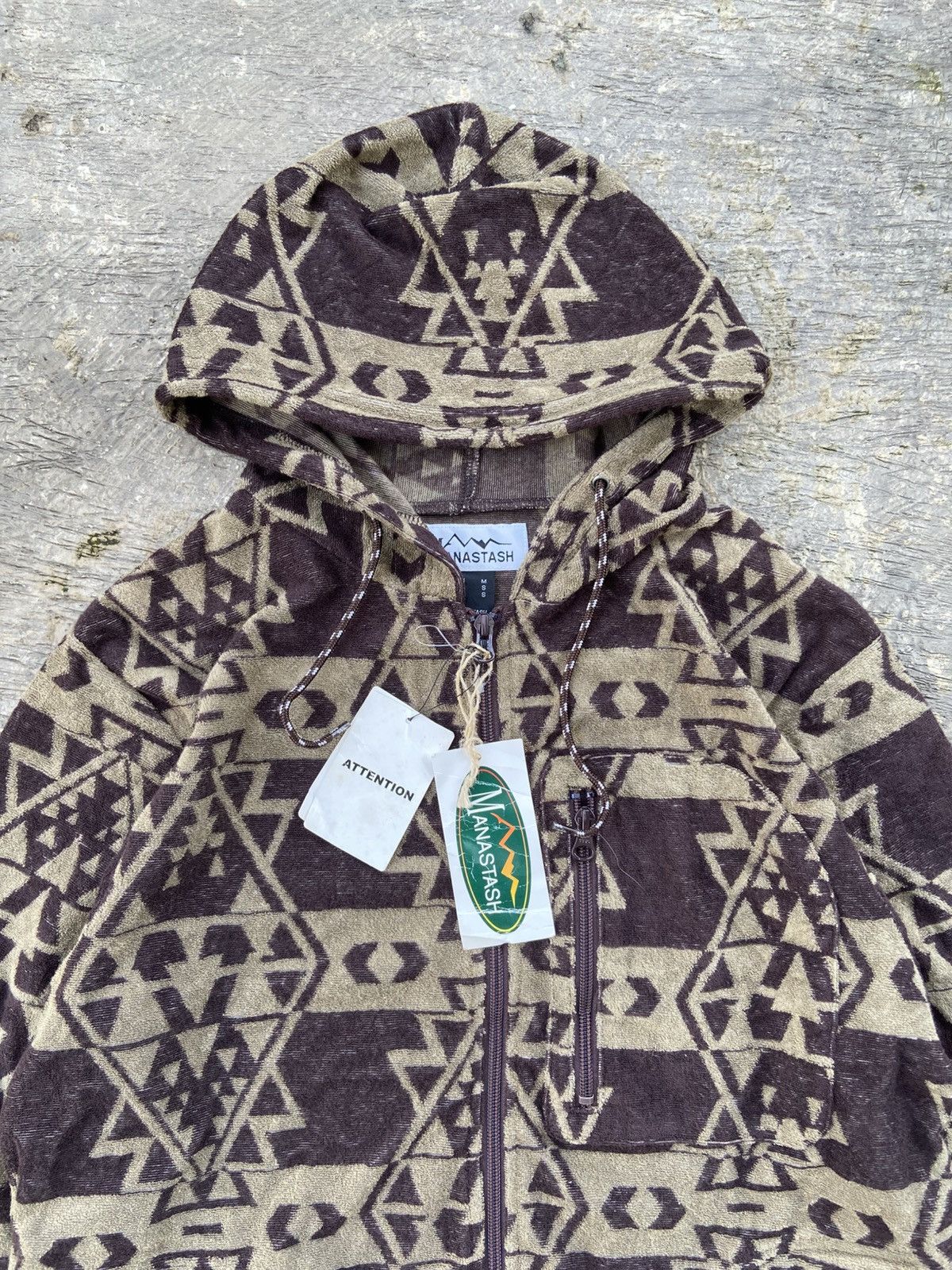 Manastash (NWT) Manatash Flecee Zip Up Hoodie Navajo Pattern Size US M / EU 48-50 / 2 - 2 Thumbnail