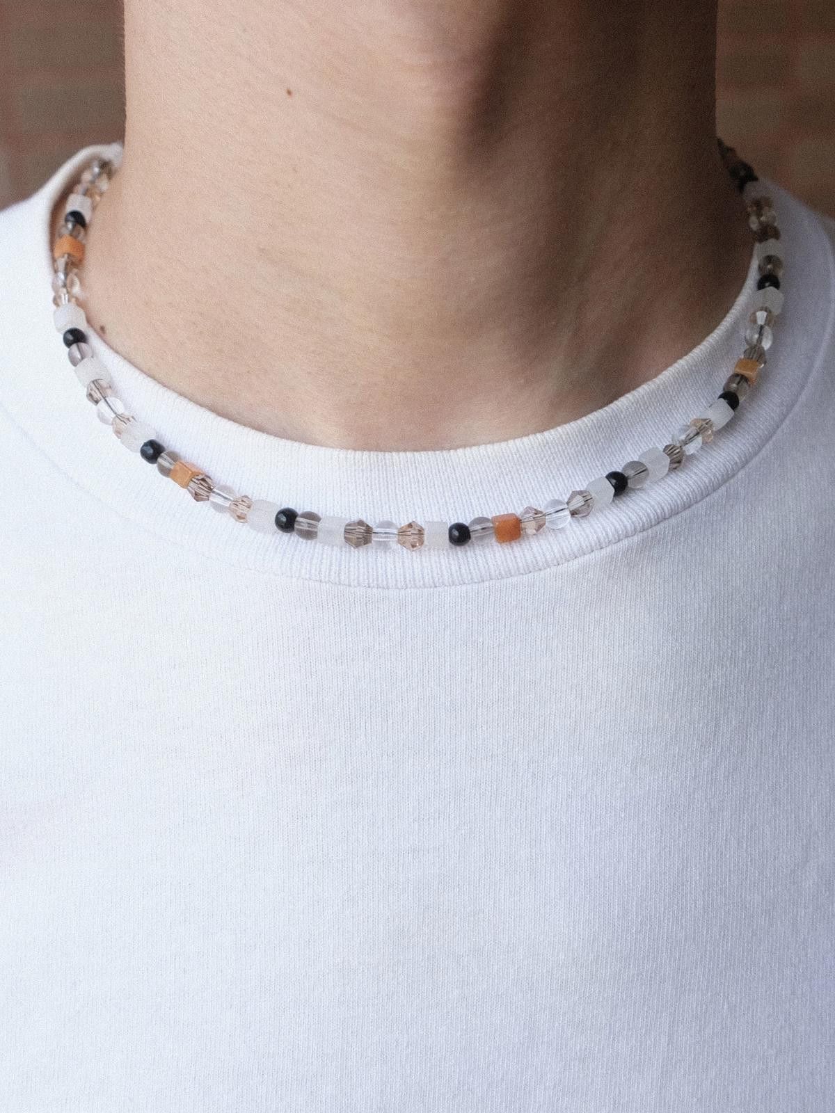 Handmade Chalcedon Glass Beads Handmade Beaded Necklace 16.1in Size ONE SIZE - 1 Thumbnail