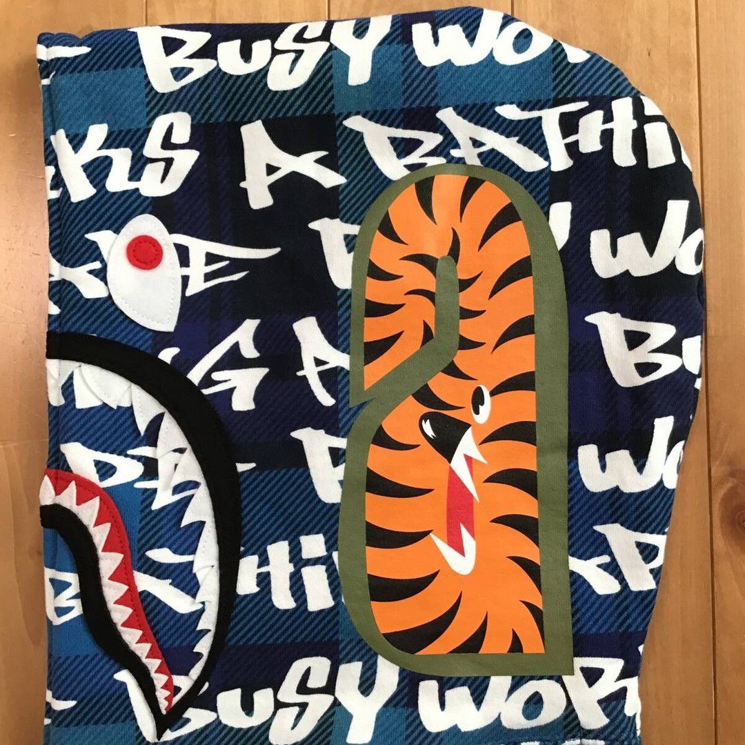 Bape BAPE GRAFFITI CHECK Shark Full Zip Hoodie a bathing ape Size US L / EU 52-54 / 3 - 6 Thumbnail