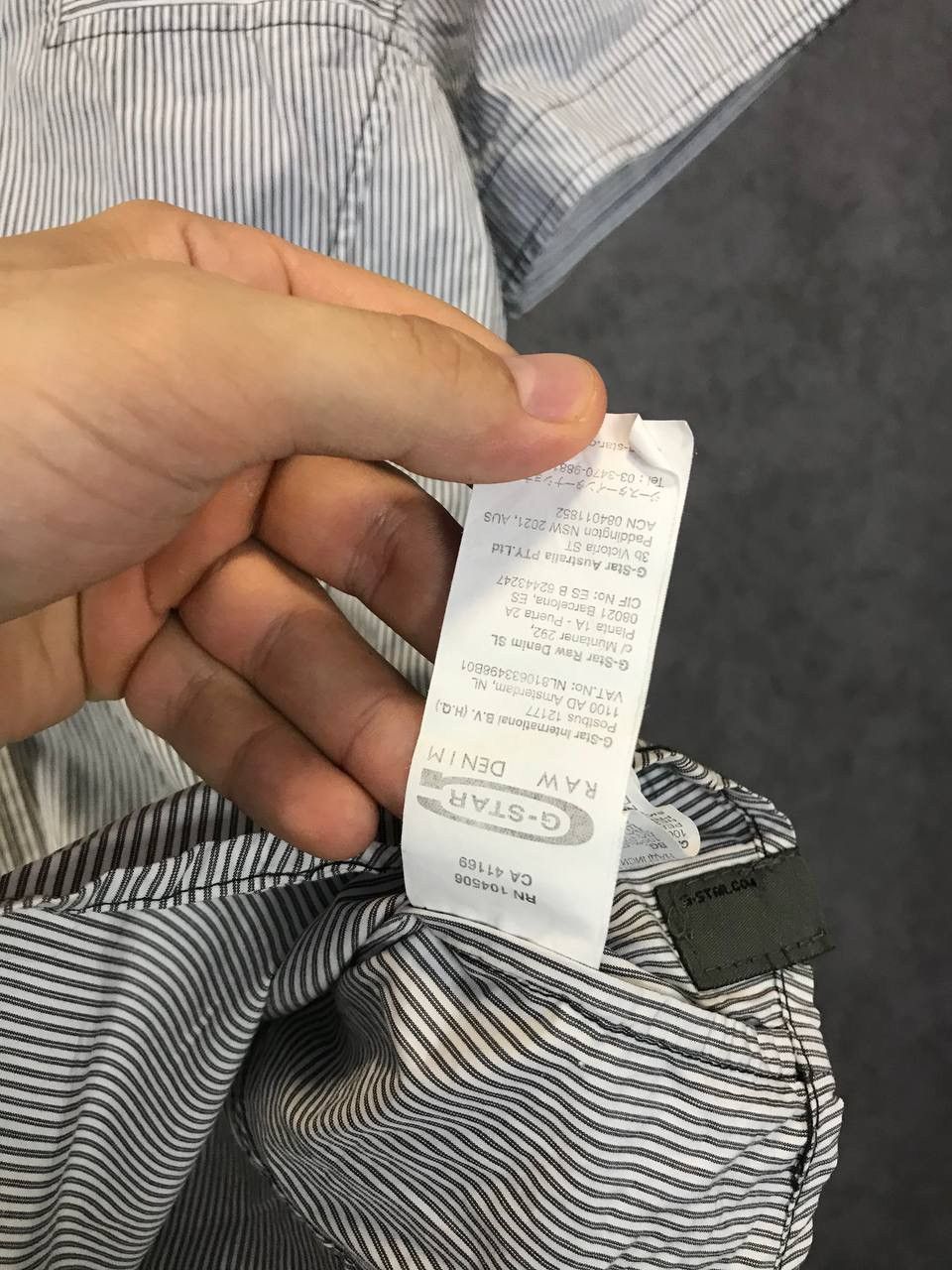 G-Star G Star Raw striped designer shirt Size US L / EU 52-54 / 3 - 6 Thumbnail