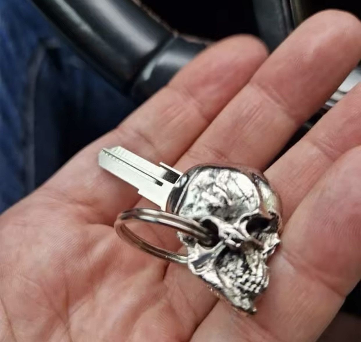 Vintage Metal Demon Skull Key Cover Size ONE SIZE - 1 Thumbnail
