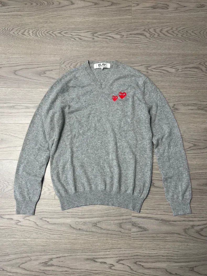Comme des Garcons Comme Des Garcons Double Heart Wool Sweater Size US XXL / EU 58 / 5 - 1 Thumbnail