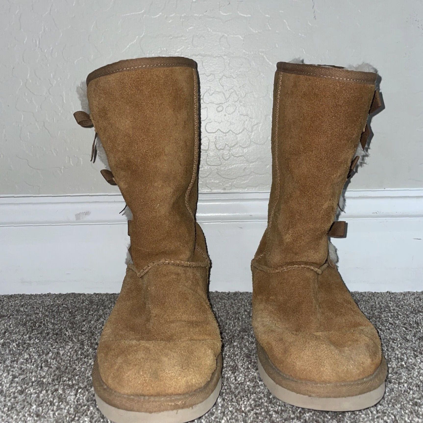 Vintage Koolaburra By Ugg Brown Fleece Lined Boots Womens Size 6 Brown Suede Bootie Lined Size M / US 6-8 / IT 42-44 - 3 Thumbnail