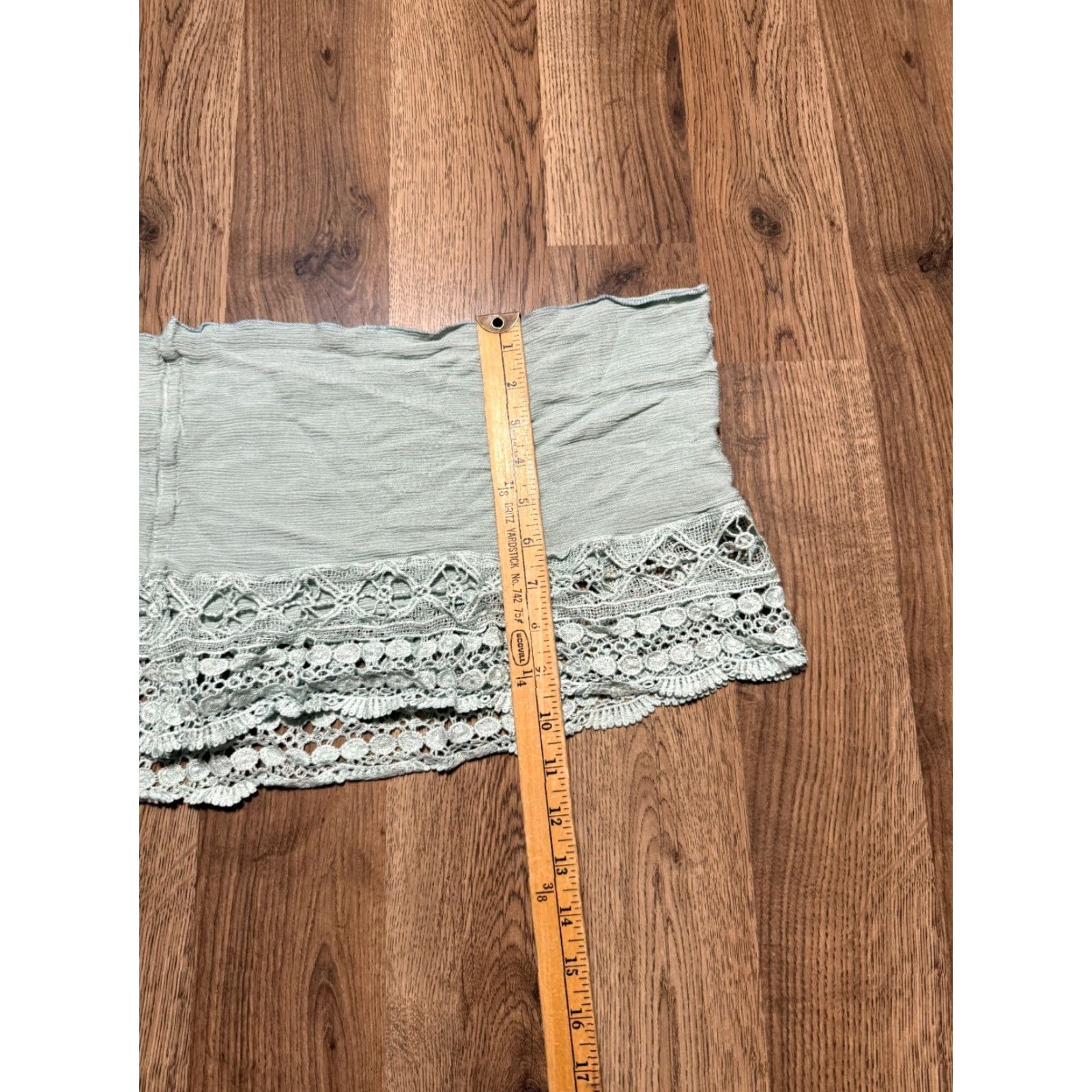 Vintage Simply Noelle Scarf Women's Green Floral Lace 10% Viscose Size ONE SIZE - 4 Thumbnail