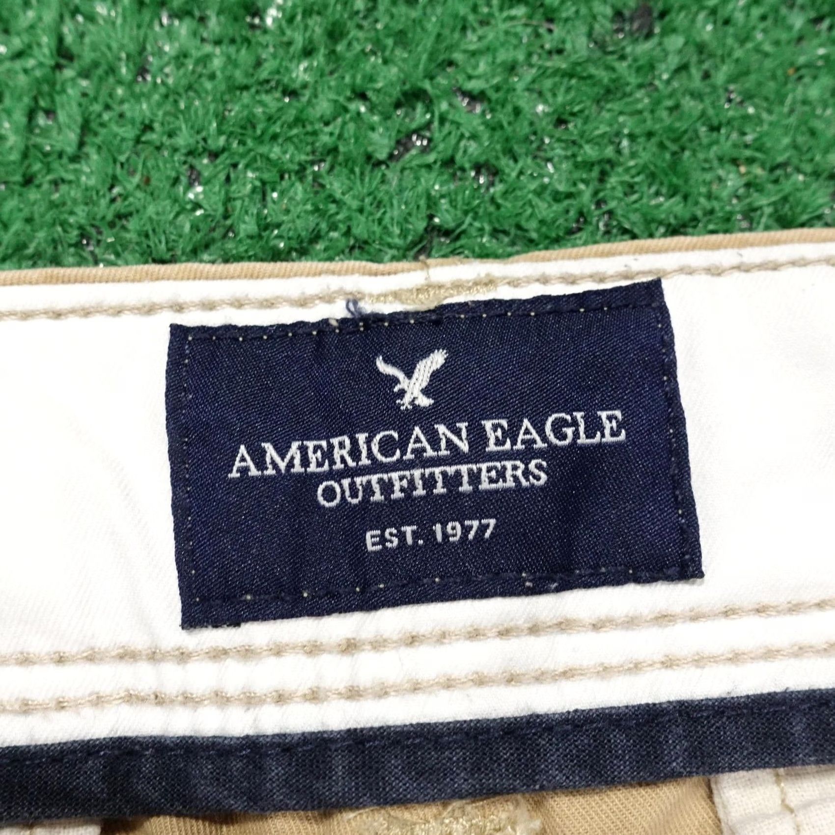American Eagle Outfitters American Eagle Outfitters Chino Pants Mens 32x32 Original Straight Beige 5-Pocket Logo Casual Business Mens Size US 32 / EU 48 - 7 Thumbnail