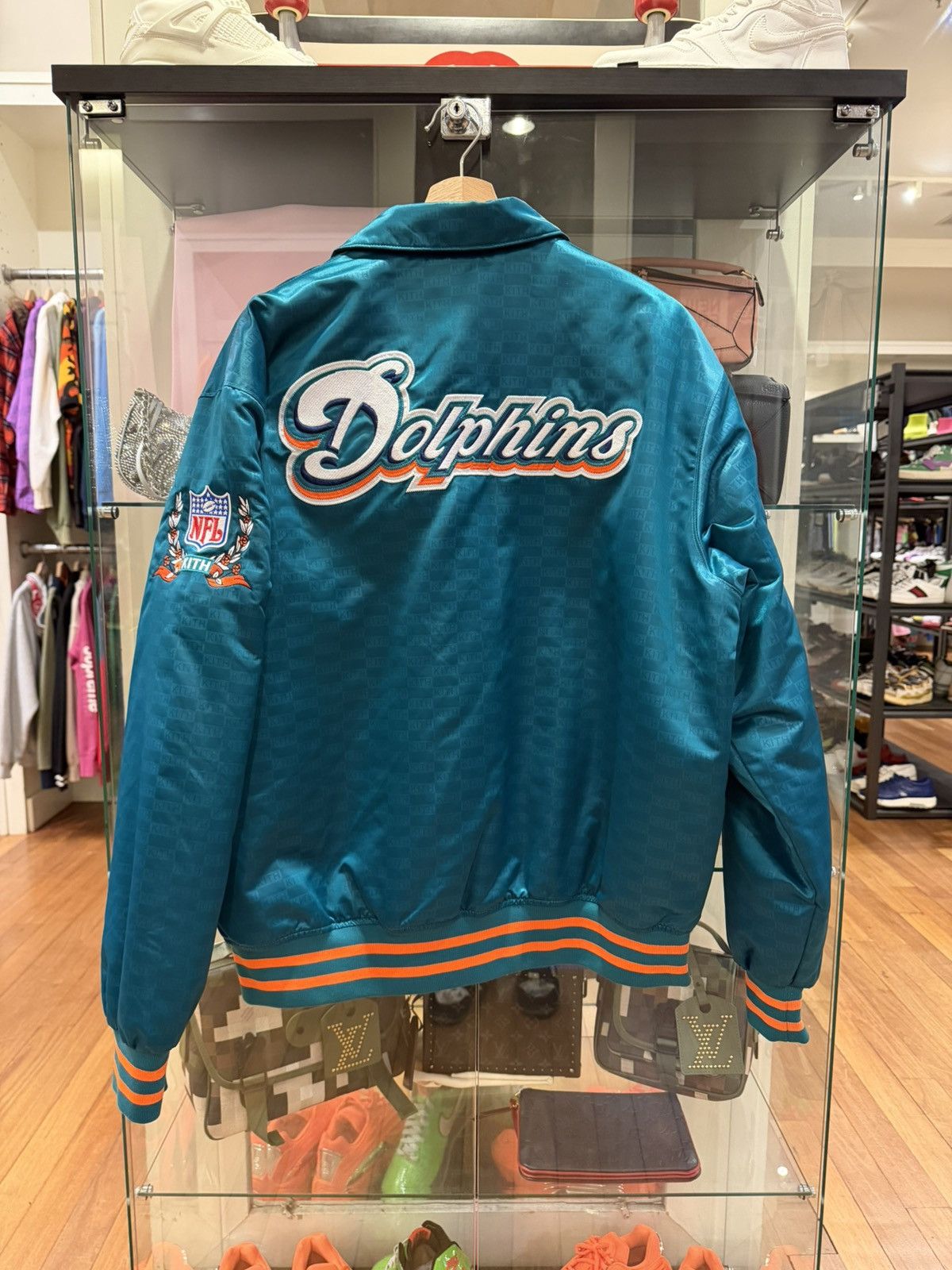Kith × NFL Kith x NFL Monogram Miami Dolphins Satin Varsity Jacket Size US L / EU 52-54 / 3 - 2 Thumbnail