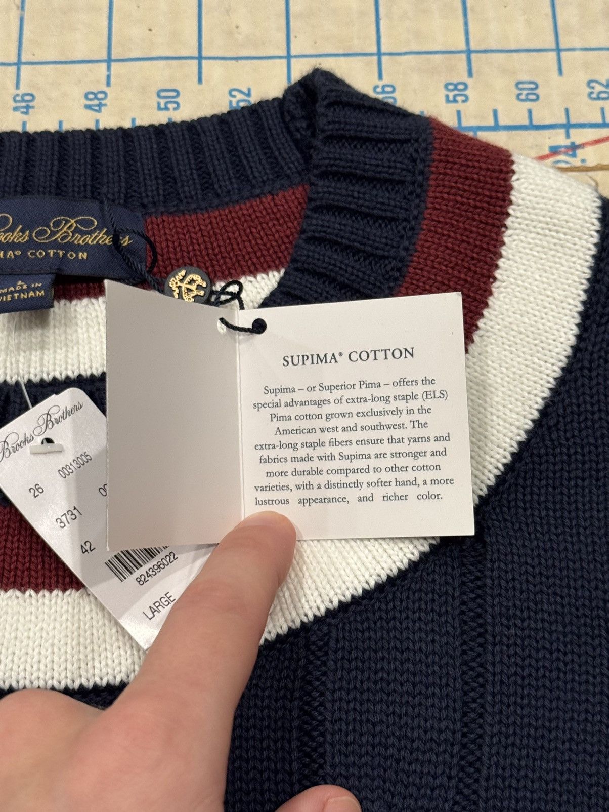 Brooks Brothers NWT Brooks Brothers Supima Cotton Cable Knit Sweater Large Size US L / EU 52-54 / 3 - 6 Thumbnail