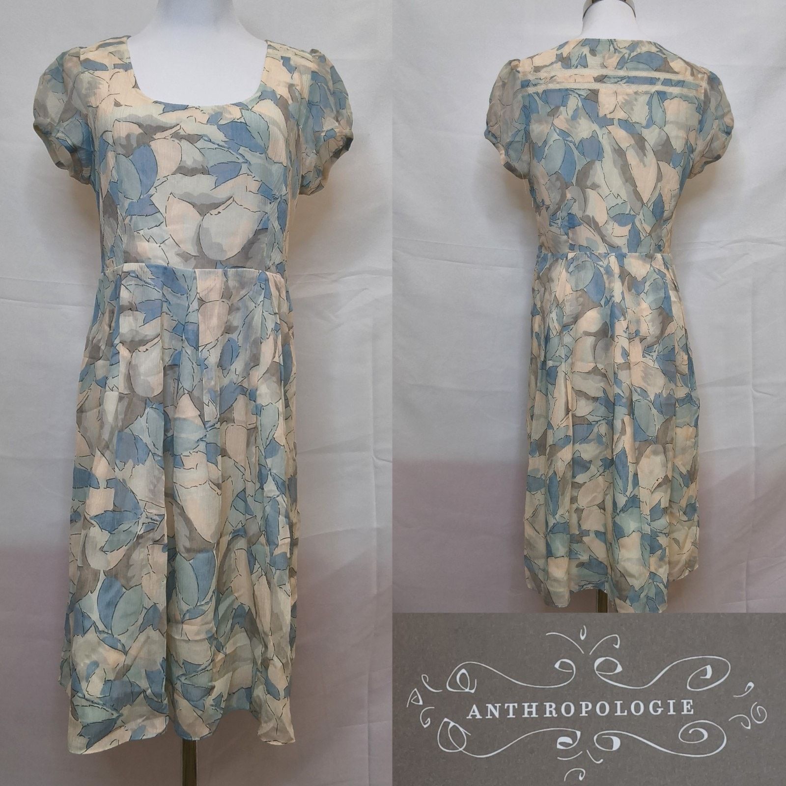 Anthropologie Anthropologie Moulinette Soeurs Babydoll Women 8 Blue/White Size M / US 6-8 / IT 42-44 - 1 Thumbnail