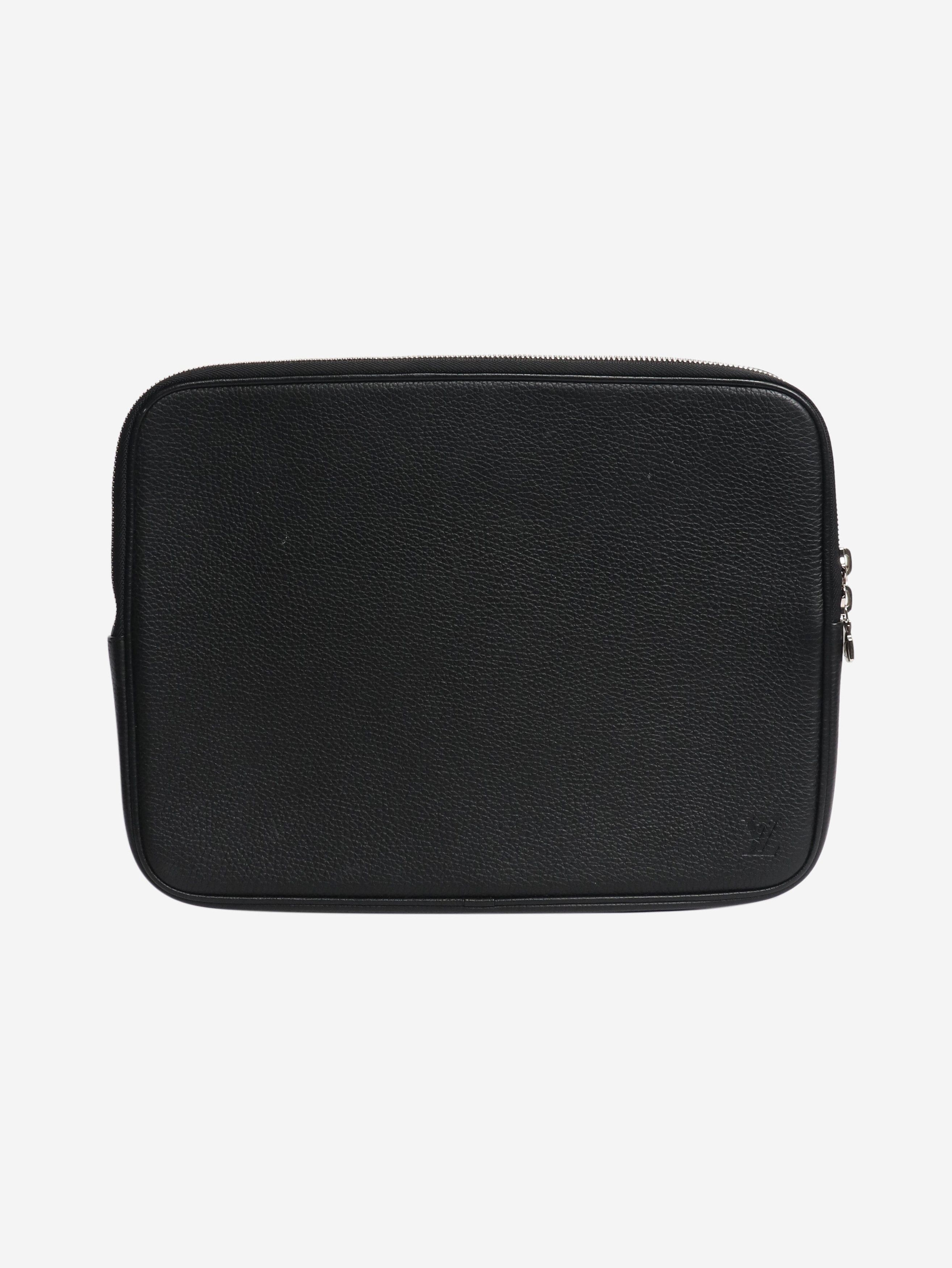 Louis Vuitton Black leather laptop case Size ONE SIZE - 1 Thumbnail