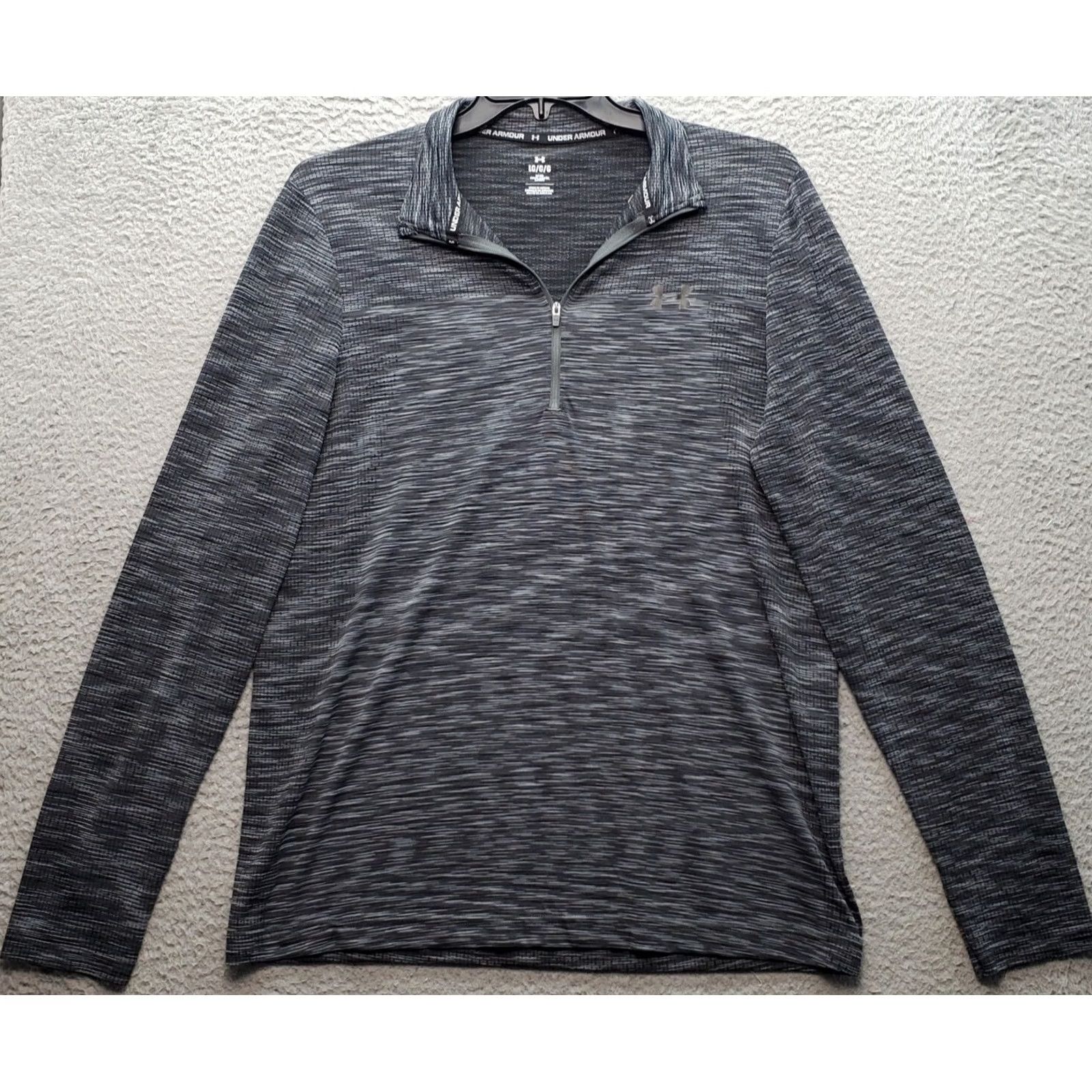 Under Armour Under Armour Golf Performance Activewear Shirt : Mens Size L Gray Mock Neck 1/4 Zip Size US L / EU 52-54 / 3 - 2 Thumbnail