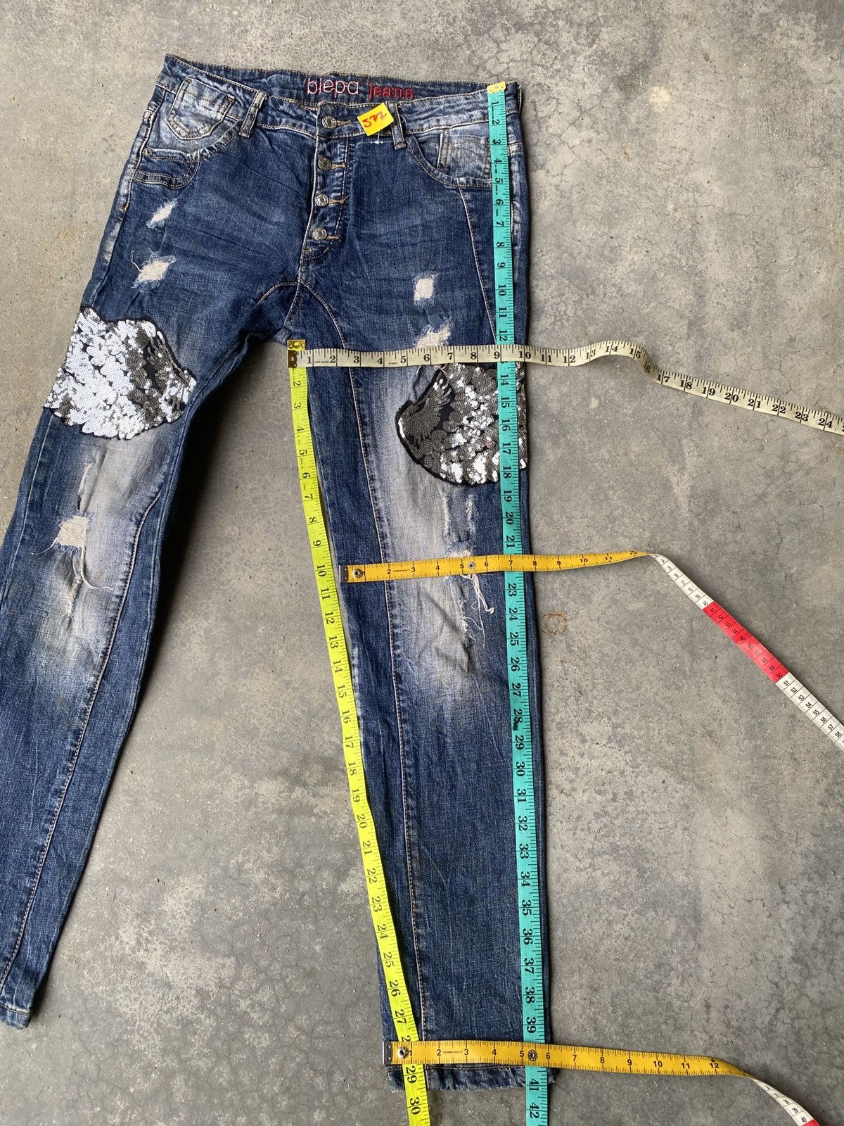 If Six Was Nine × Japanese Brand Blepa jeans rare skiny denim Size US 32 / EU 48 - 6 Thumbnail