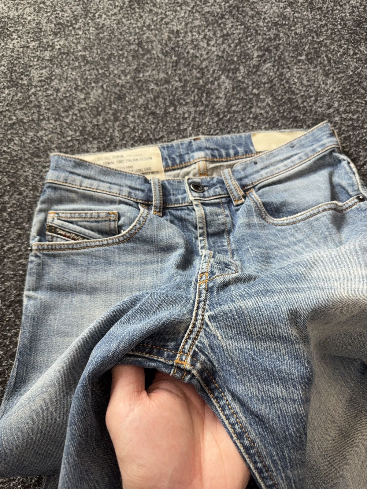 Diesel Diesel D-Fetar Distressed Denim Jeans Light Wash Size US 28 / EU 44 - 9 Thumbnail