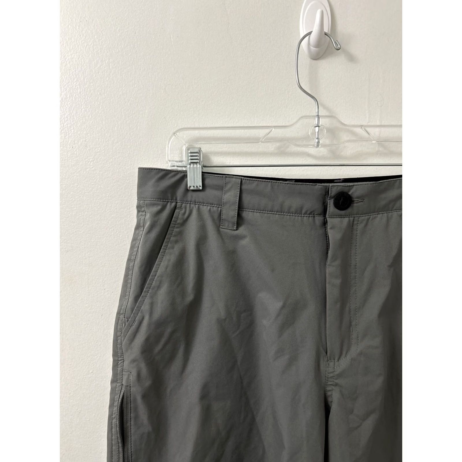 Orvis Orvis Mens 32 Gray Tech Shorts Flat Front Chino Nylon Spandex Pockets Zipper 8.5” Outdoor Casual Han Size US 32 / EU 48 - 5 Thumbnail