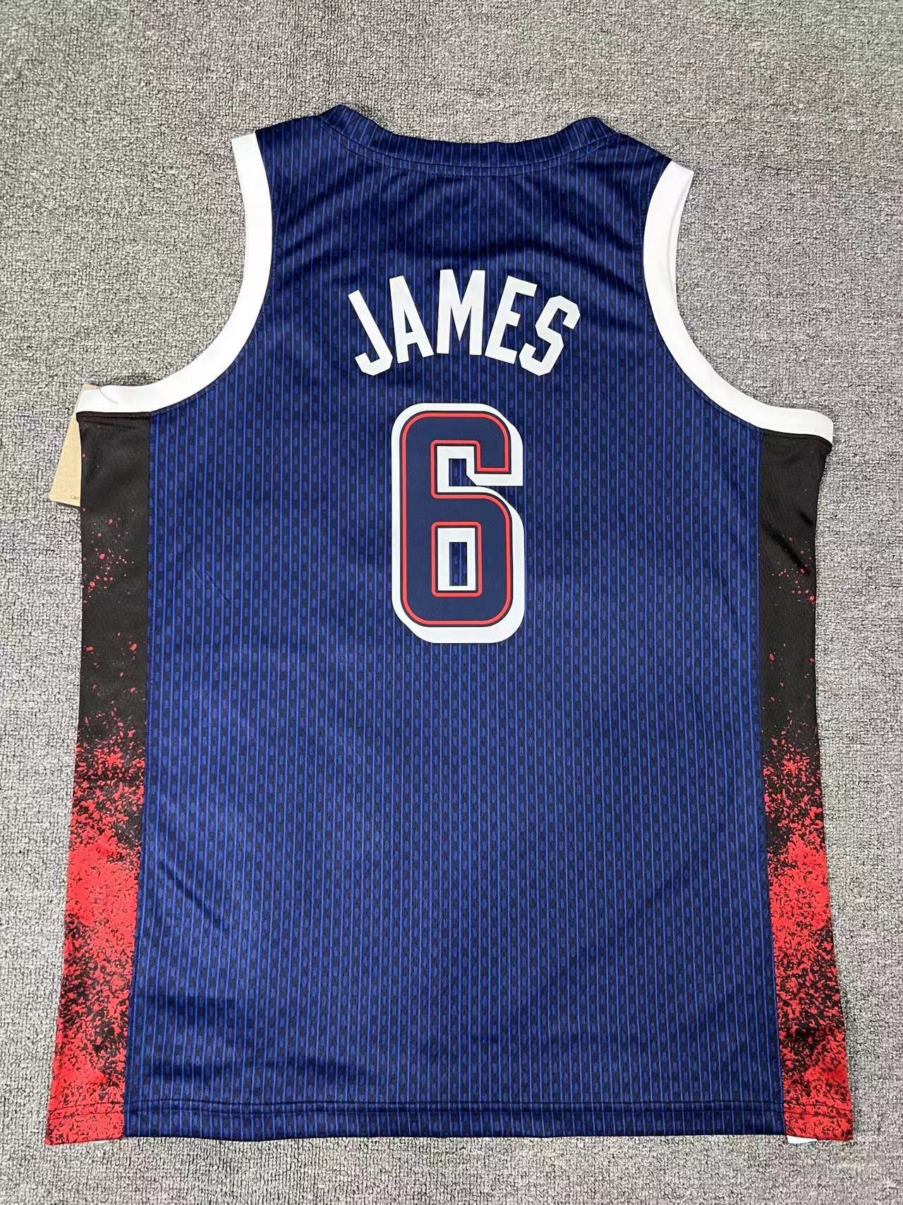 Nba Usa Basketball Jersey #6 Lebron James Jersey 