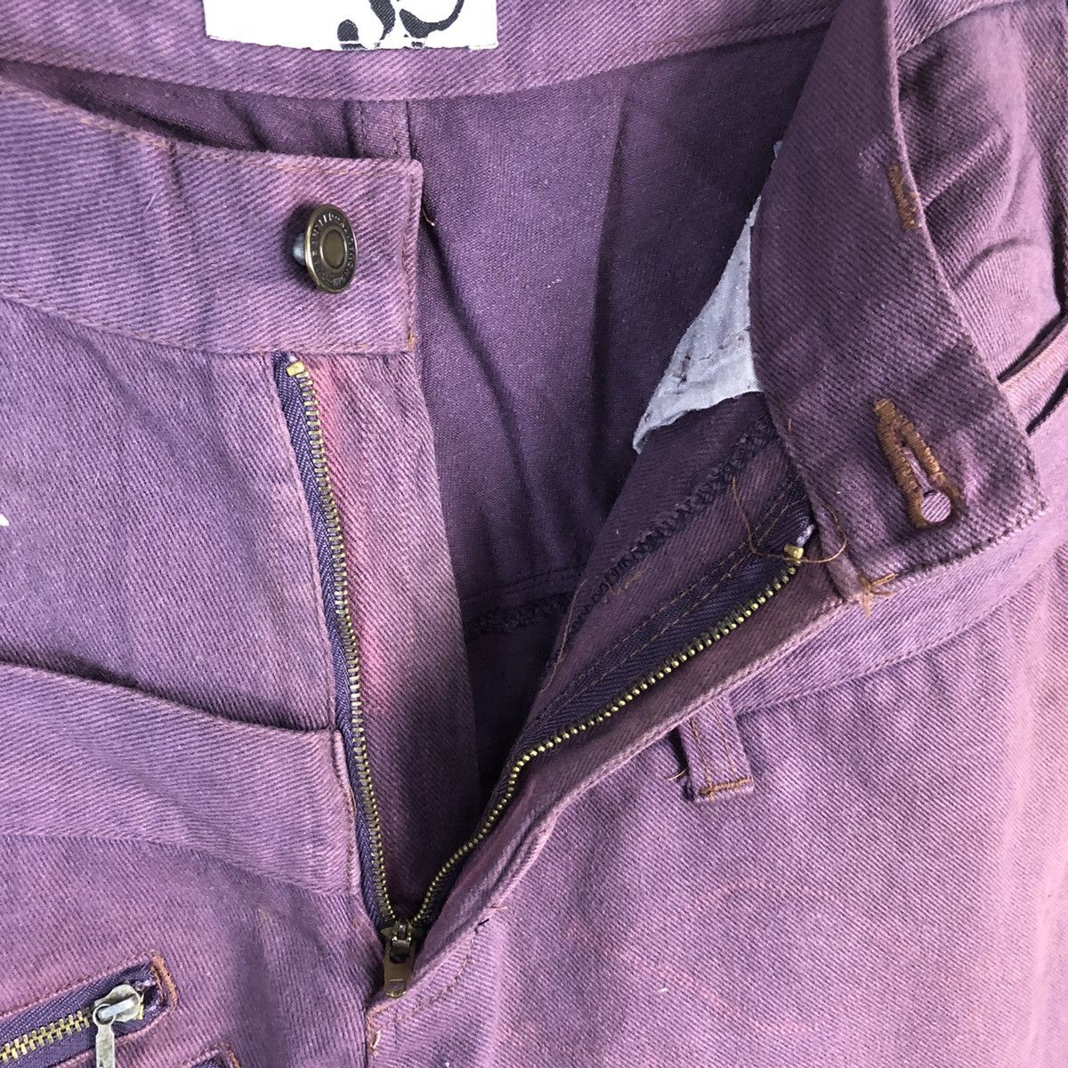 Japanese Brand DL Jungle Strom double waist rapper Purple Cargo Pants #C743 Size US 30 / EU 46 - 11 Thumbnail
