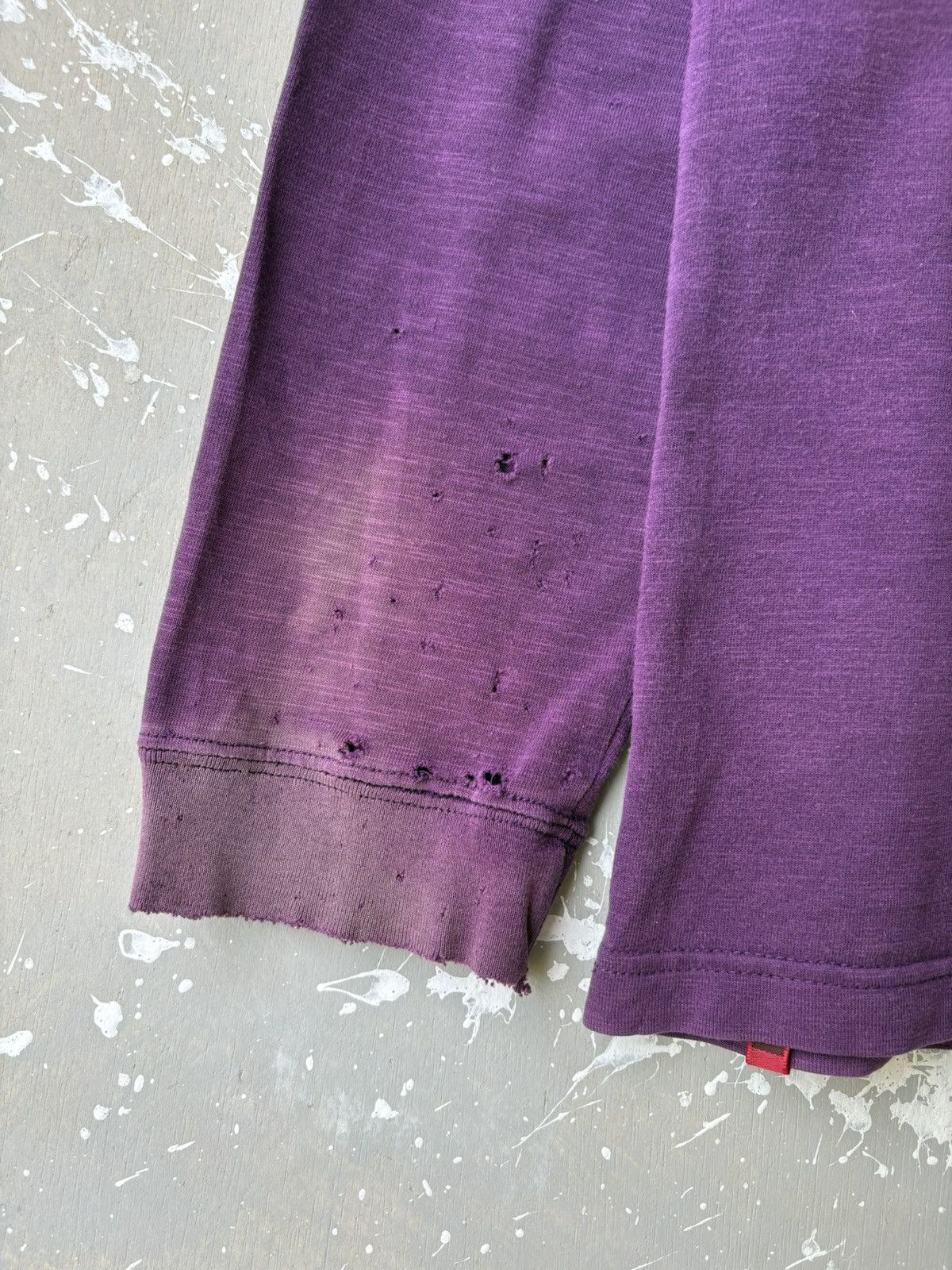 Levi's Vintage Clothing TRASHED Distressed Levis History Long Sleeve Tee Shirt Size US L / EU 52-54 / 3 - 13 Thumbnail