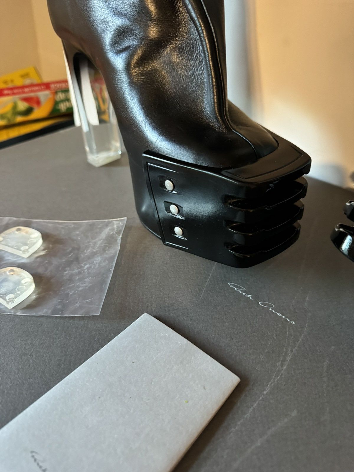 Rick Owens Rick Owens Thigh High Platform Boots OTK, Size 8/38 NWB Size US 8 / IT 38 - 11 Thumbnail