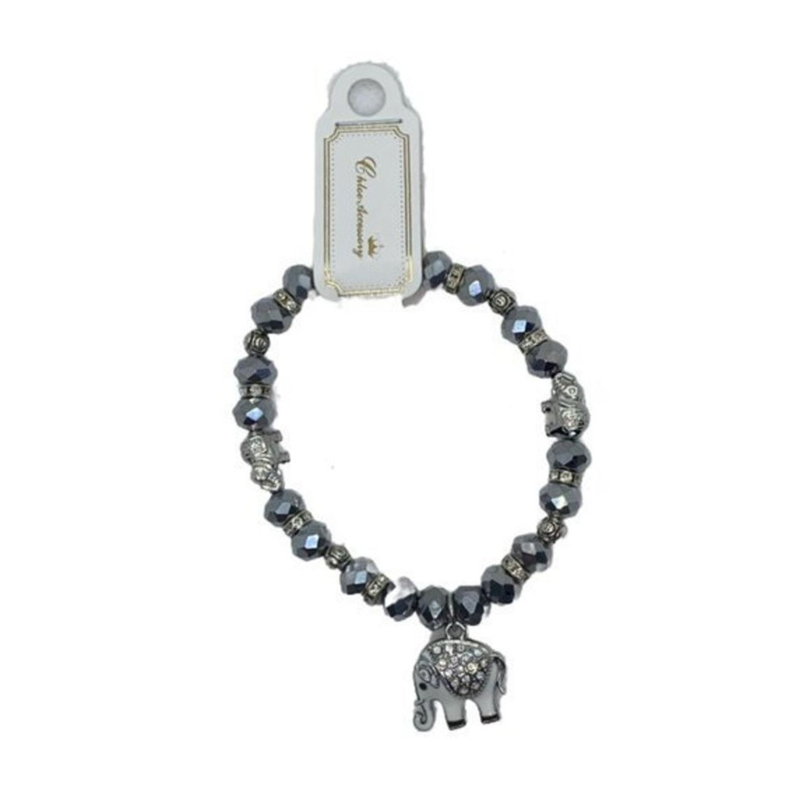 Other NWT Silver Beaded Silver-Tone Elephant Stretch Bracelet Size ONE SIZE - 6 Thumbnail