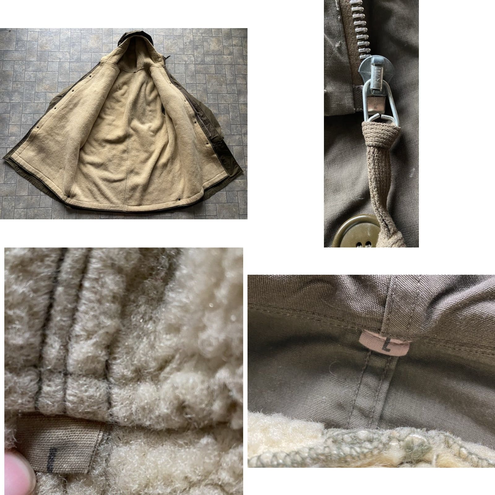 Vintage VINTAGE Parka Coat M47 Green Military Coat Parka With Pile Wool Liner Adult Large M47 Green Military Coat Parka With Pile Wool Liner Size US L / EU 52-54 / 3 - 9 Thumbnail