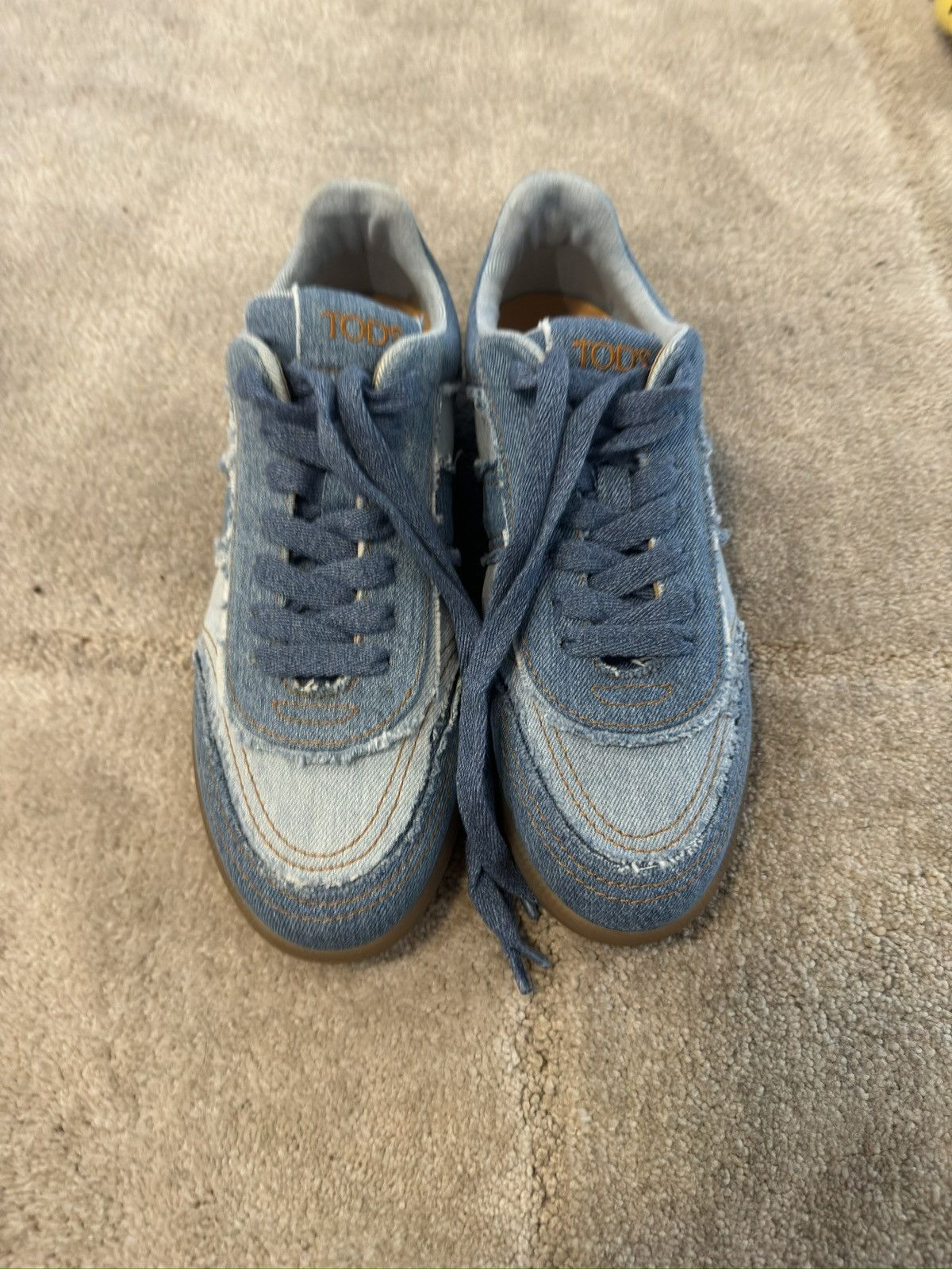 Tod's Tods Denim Panelled Sneakers Size US 8 / EU 41 - 2 Thumbnail