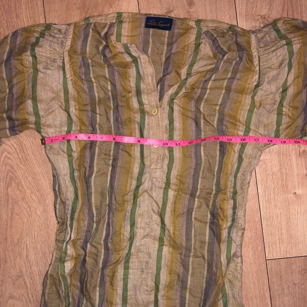 Other Luisa Spagnoli Linen Italian Dress in Neutral Stripes, Size Size M / US 6-8 / IT 42-44 - 4 Thumbnail
