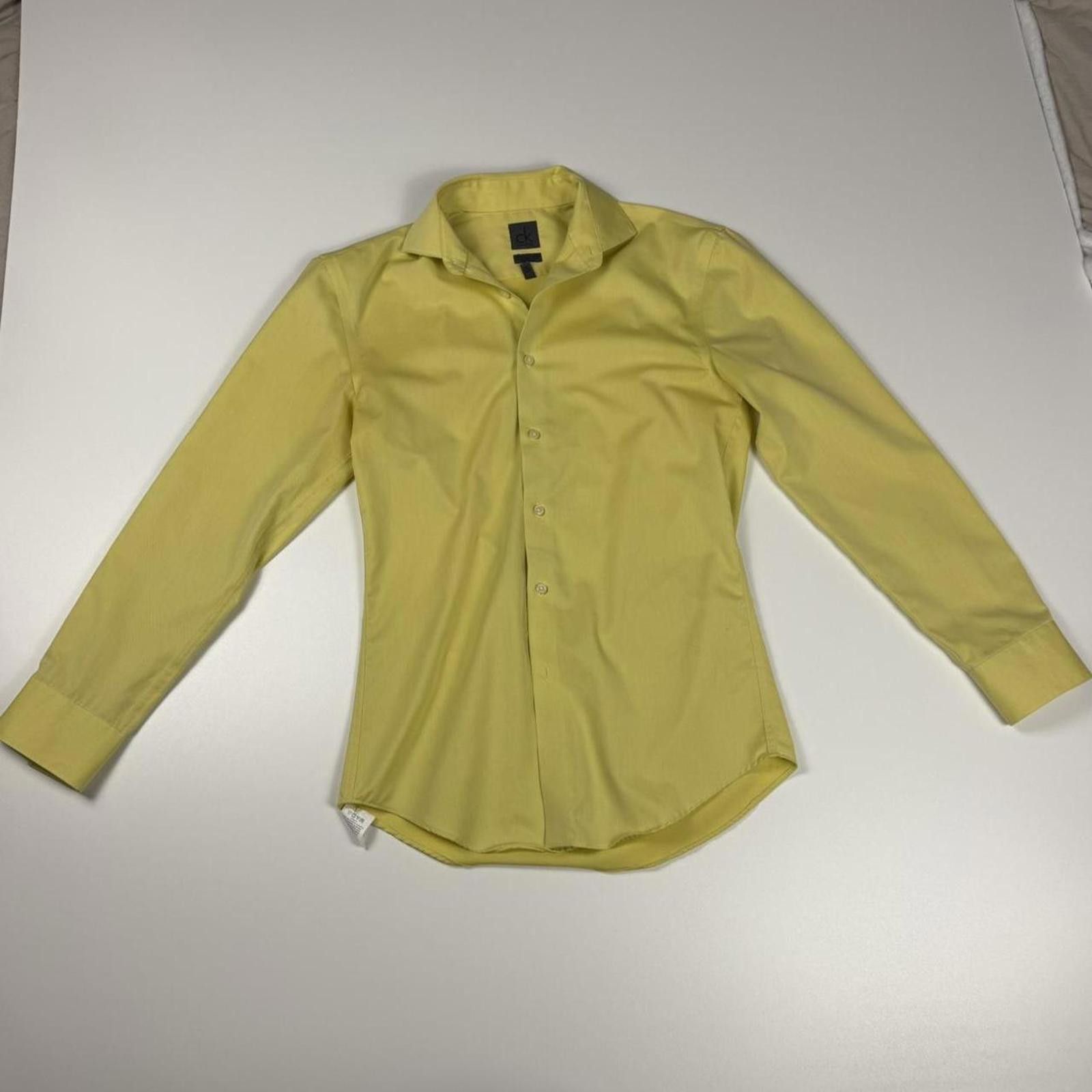 Calvin Klein Calvin Klein Yellow Button Up Size US S / EU 44-46 / 1 - 1 Thumbnail