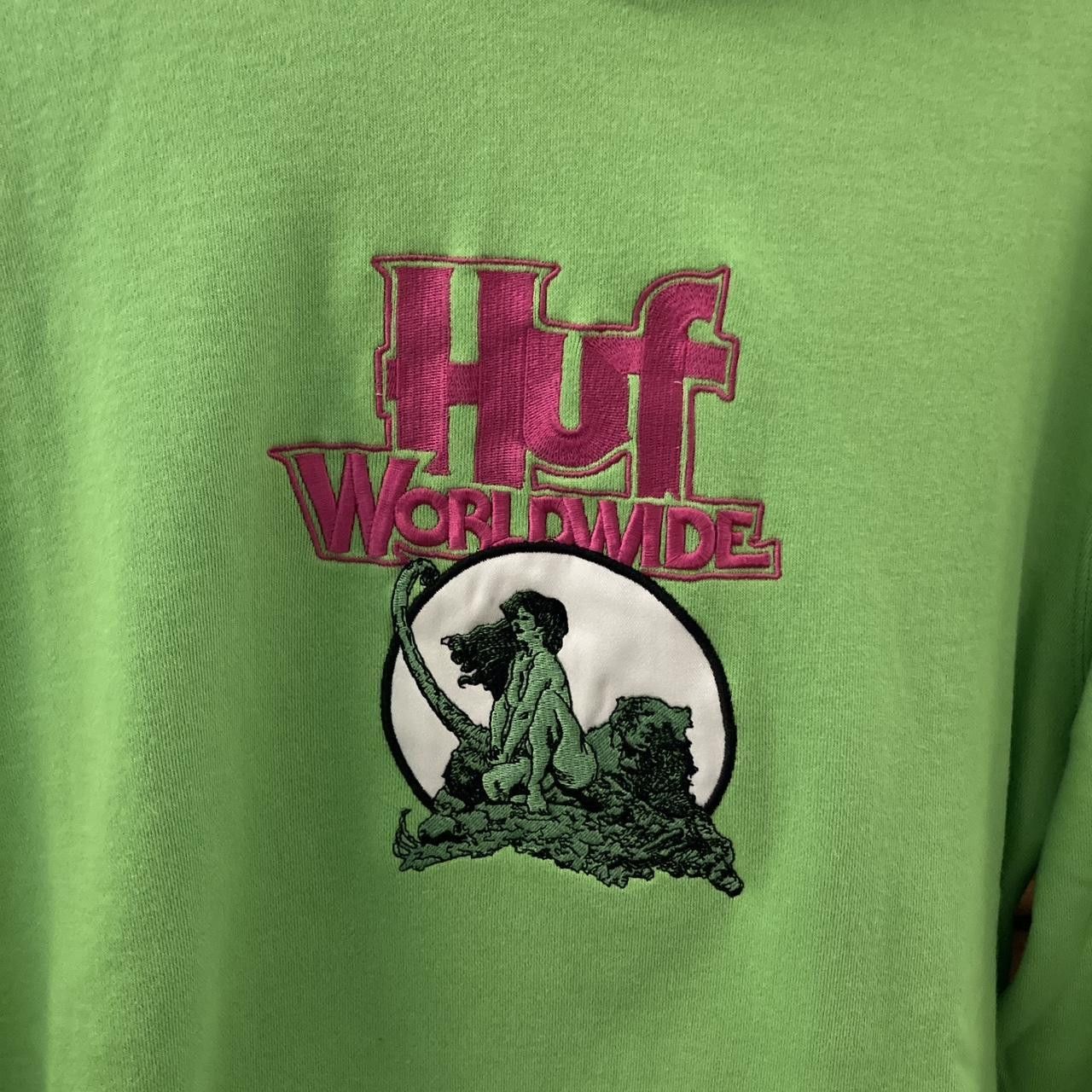Huf Huf x Frazetta Hoodie Lime Green Size US M / EU 48-50 / 2 - 2 Thumbnail
