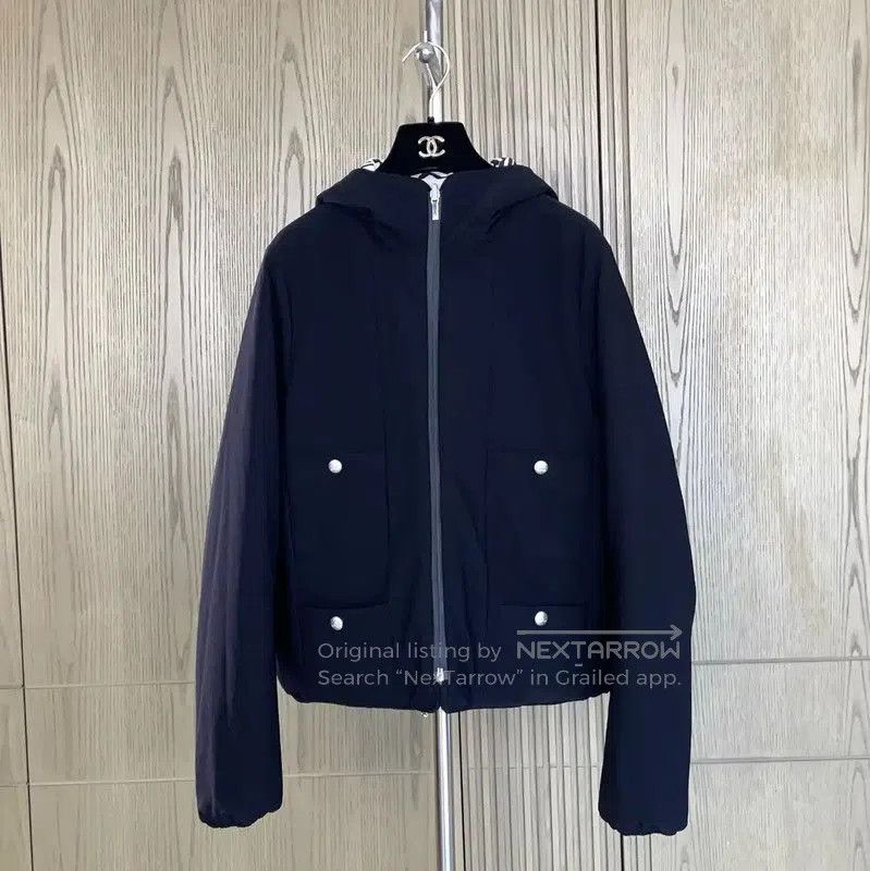 Chanel Chanel Winter Black Print Short Cotton Jacket . Size S / US 4 / IT 40 - 1 Thumbnail
