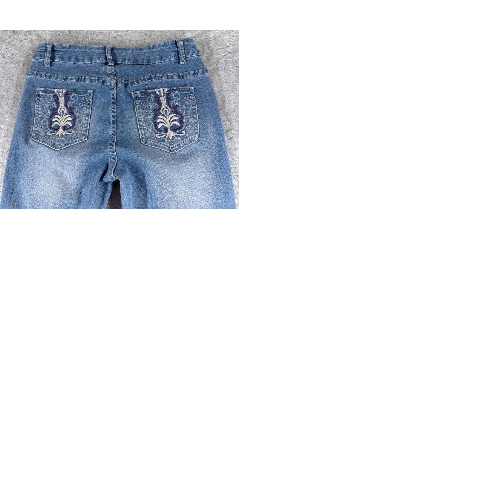 Shein SheIn Jeans Women's Jeans 4 Blue Denim Flare Cotton Blend Stretch Mid Rise 26x30 Size 27" / US 4 / IT 40 - 10 Thumbnail