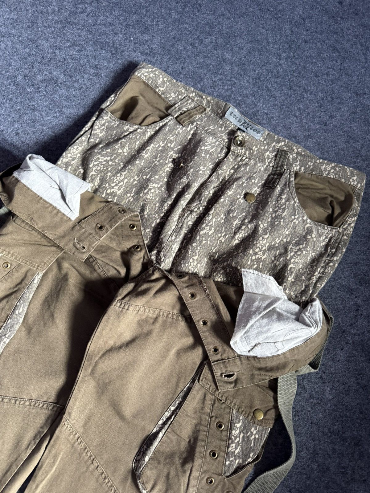 PPFM × semanticdesign Tech Too Japan Double Waist Parachute Alien Cargo Pants Size US 36 / EU 52 - 12 Thumbnail