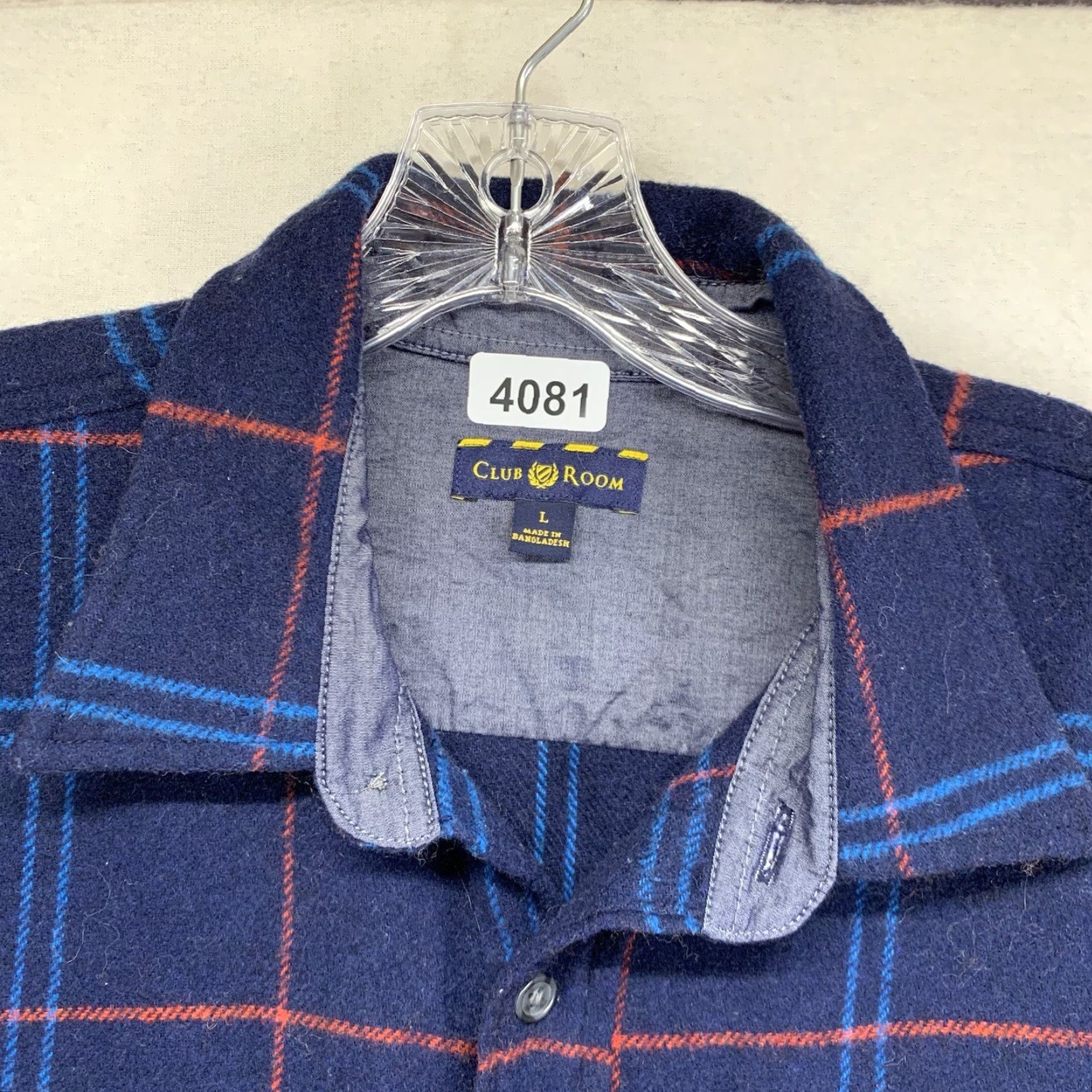 Club Room Club Room Shirt Men L Blue Plaid Flannel Wool Blend Button-Up Long Sleeve Casual Workwear 80s 90s Grunge Outdoor EUC Size US L / EU 52-54 / 3 - 4 Thumbnail