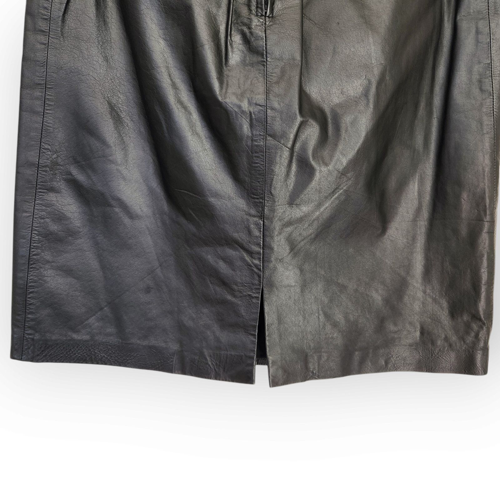 Vintage Vintage CJ Todd Saks Fifth Avenue Leather Pencil Skirt 0 Size 25" / US 0 / IT 36 - 8 Thumbnail