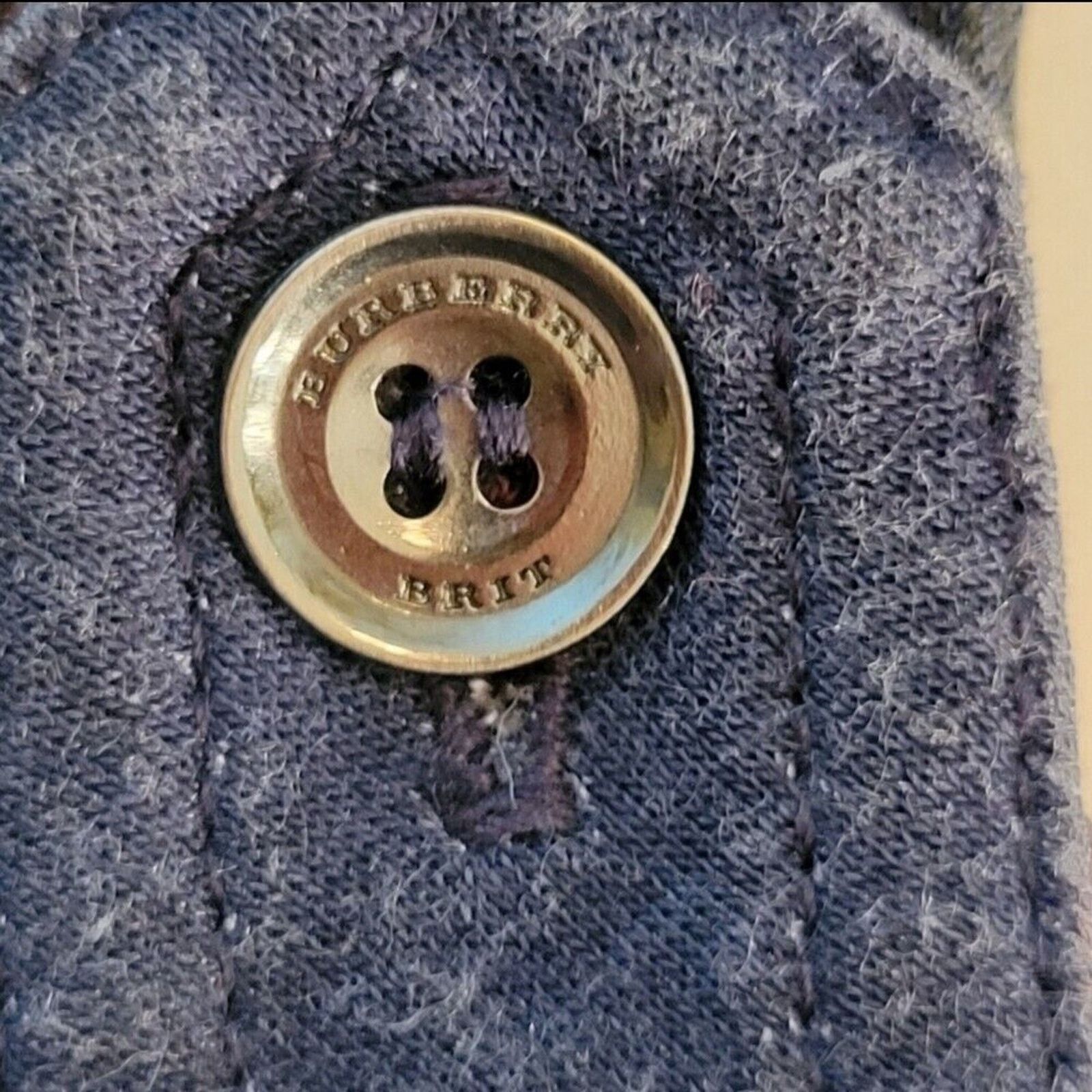 Burberry Burberry Brit Purple Plaid Top SzL Size L / US 10 / IT 46 - 5 Thumbnail