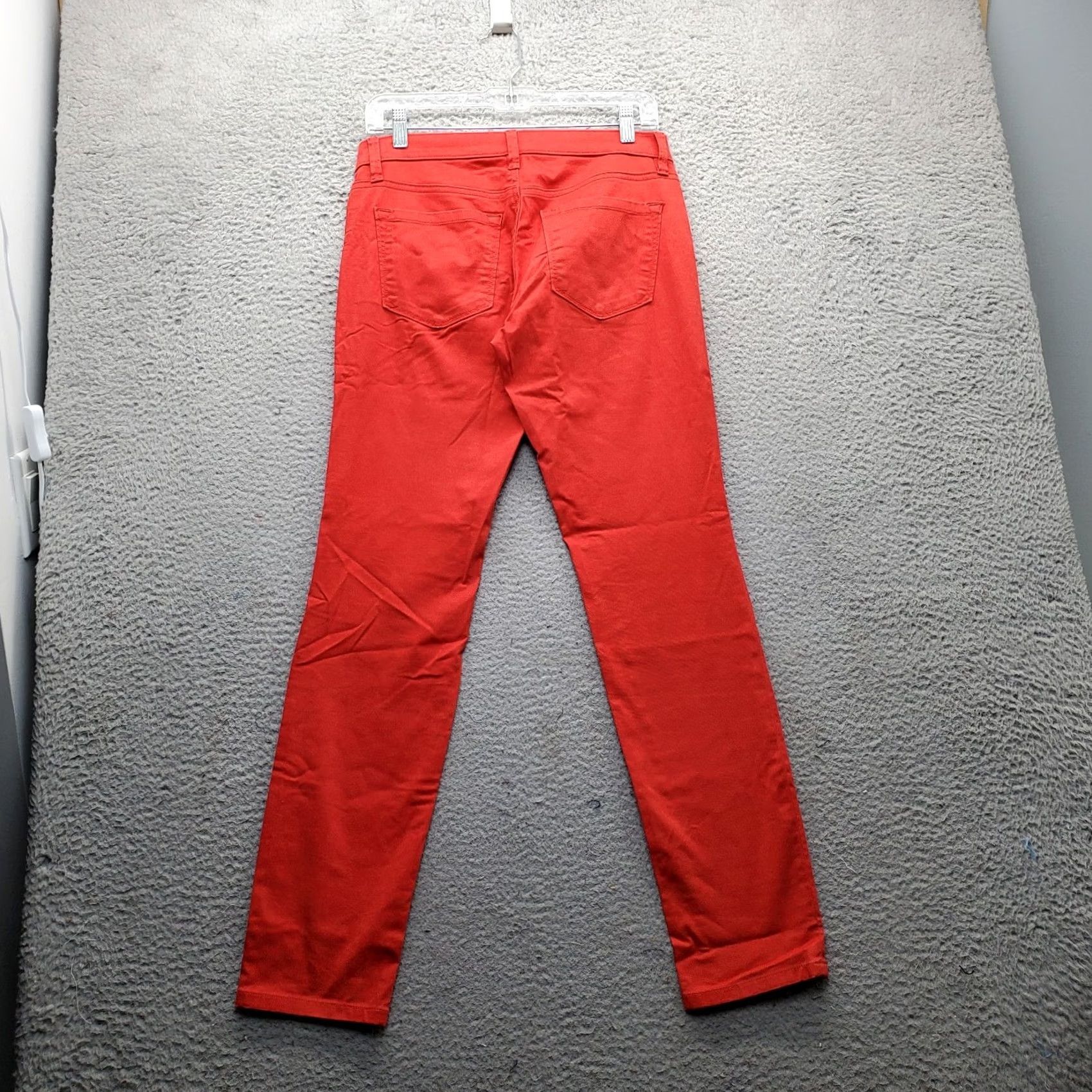 Loft LOFT Ann Taylor Jeans Womens Red Denim Low Rise Stretch Skinny Leg Size 0 Size 25" / US 0 / IT 36 - 2 Thumbnail