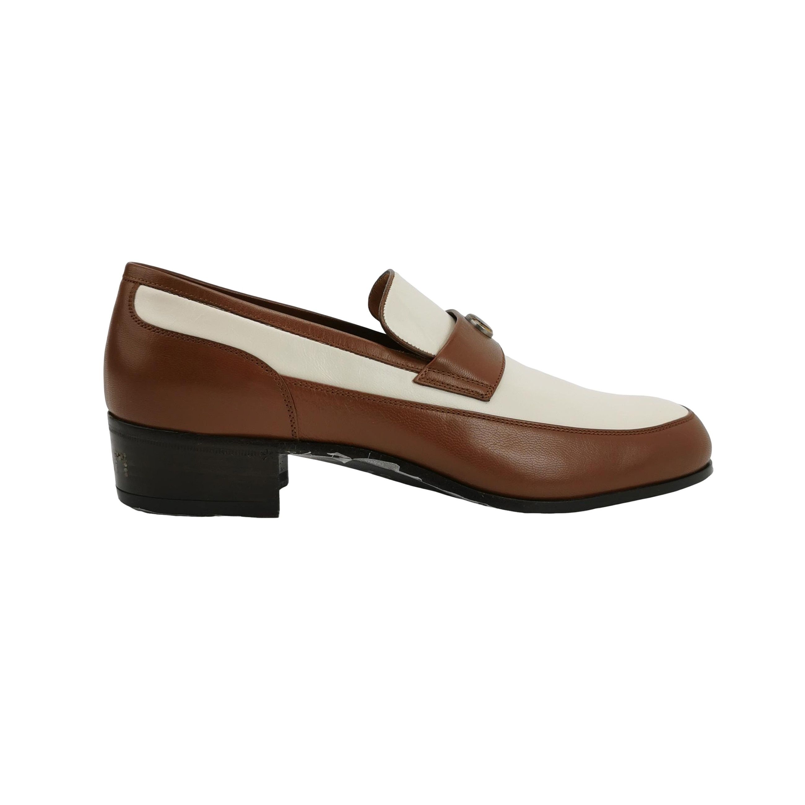 Gucci Gucci Two-Tone Leather Loafers Size 8 Size US 8 / EU 41 - 1 Thumbnail