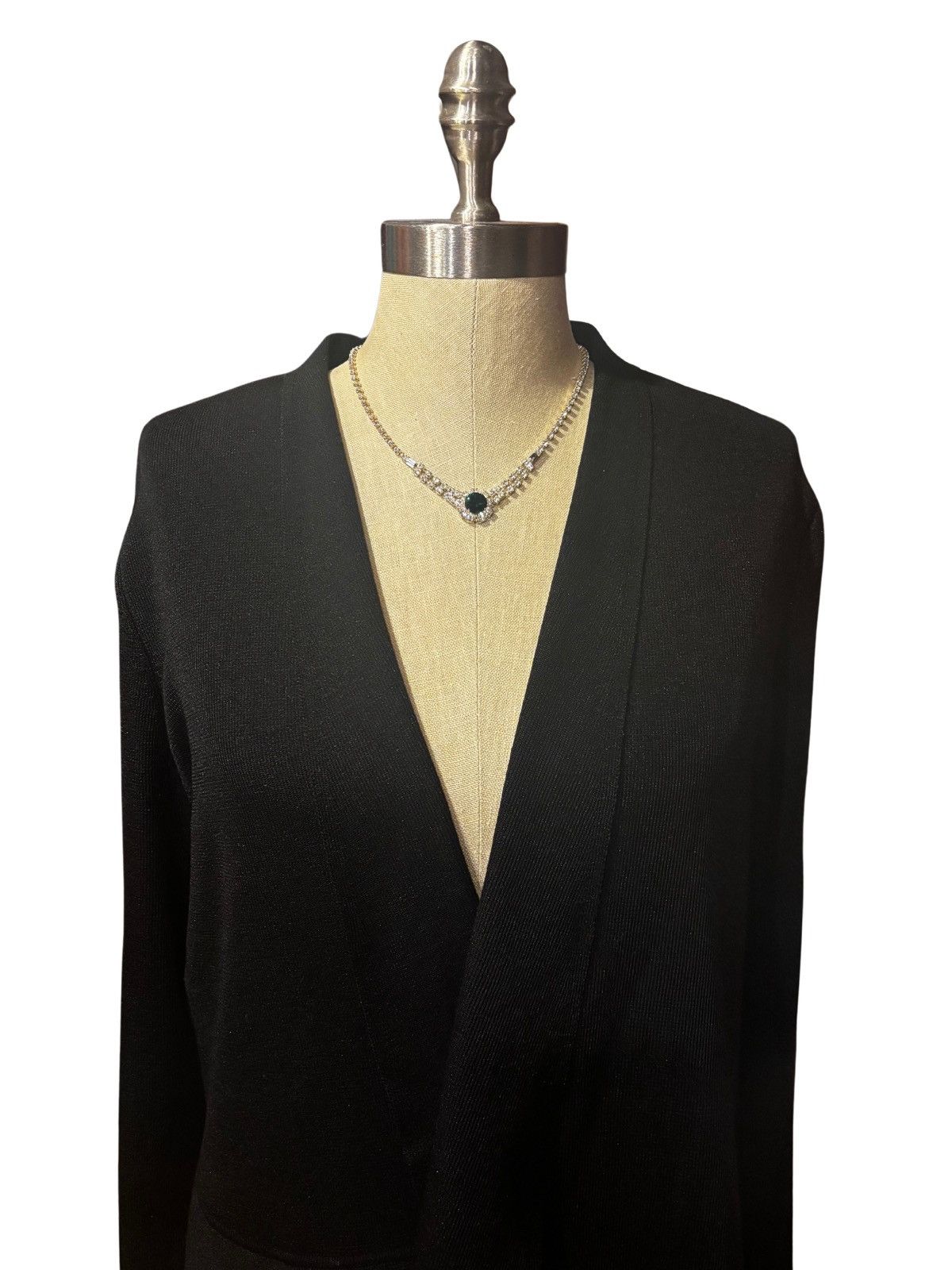 Anne Klein Women’s black open Cardigan.wt1996 Size XL / US 12-14 / IT 48-50 - 2 Thumbnail