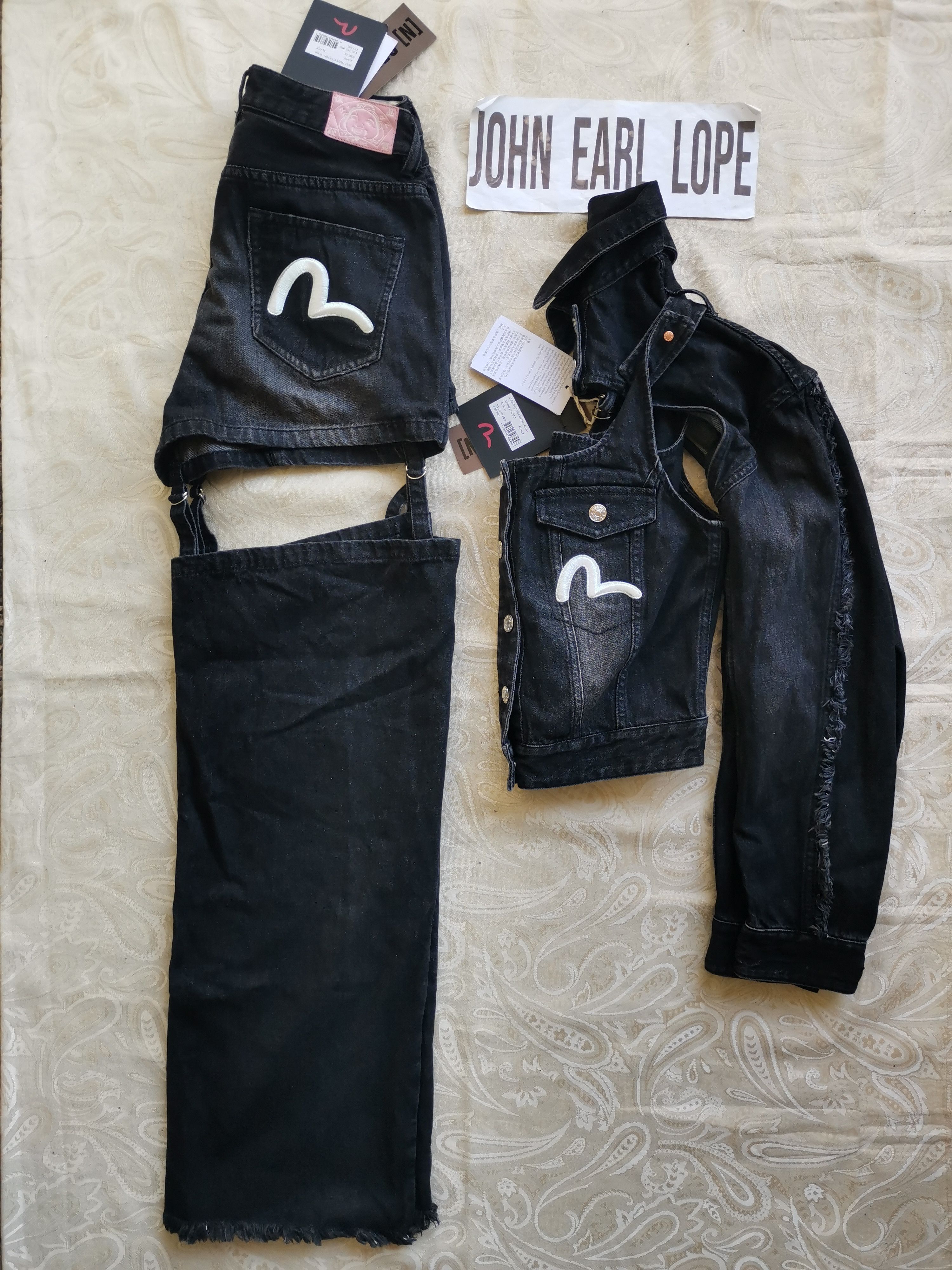 Evisu Evisu Seagull Embroidery Jeans Detachable 2-In-1 Fashion Fit Size 29" - 8 Thumbnail