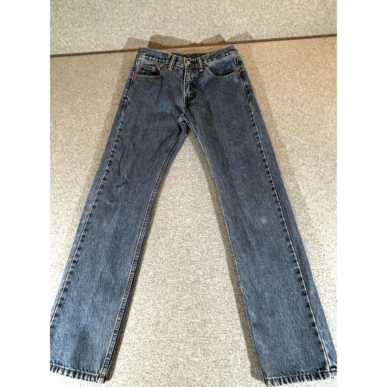 Levi's Levi's 505 Jeans Mens 30x32 Regular Straight Blue Denim Medium Wash Slim Fit? (adjusted) Size US 30 / EU 46 - 2 Thumbnail
