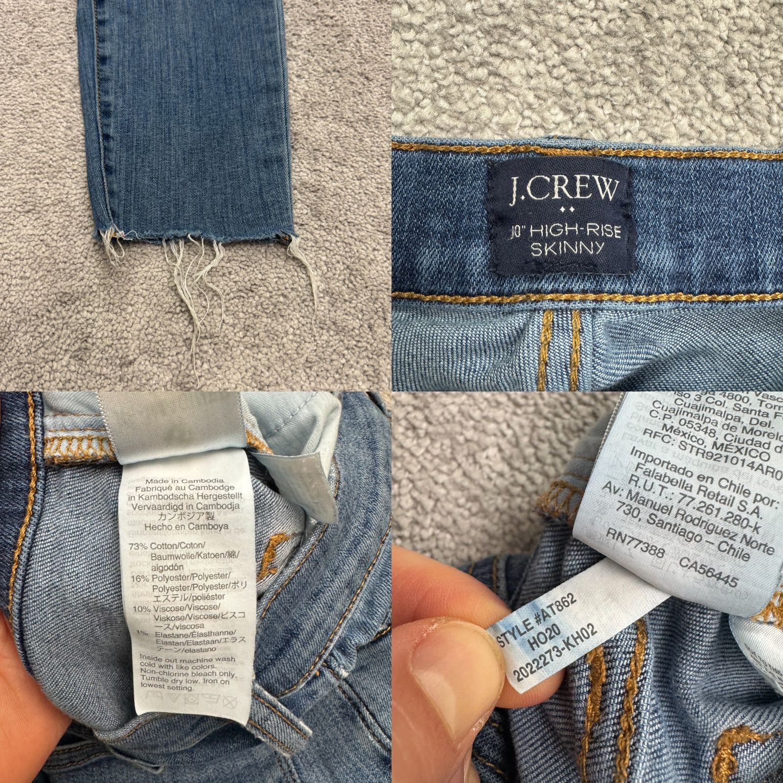 J.Crew J.Crew Jeans Womens 28 High Rise Skinny Button Fly Denim Jeans Blue Medium Wash Regular Fit Belt Loops 5-Pocket Size 28" / US 6 / IT 42 - 8 Thumbnail