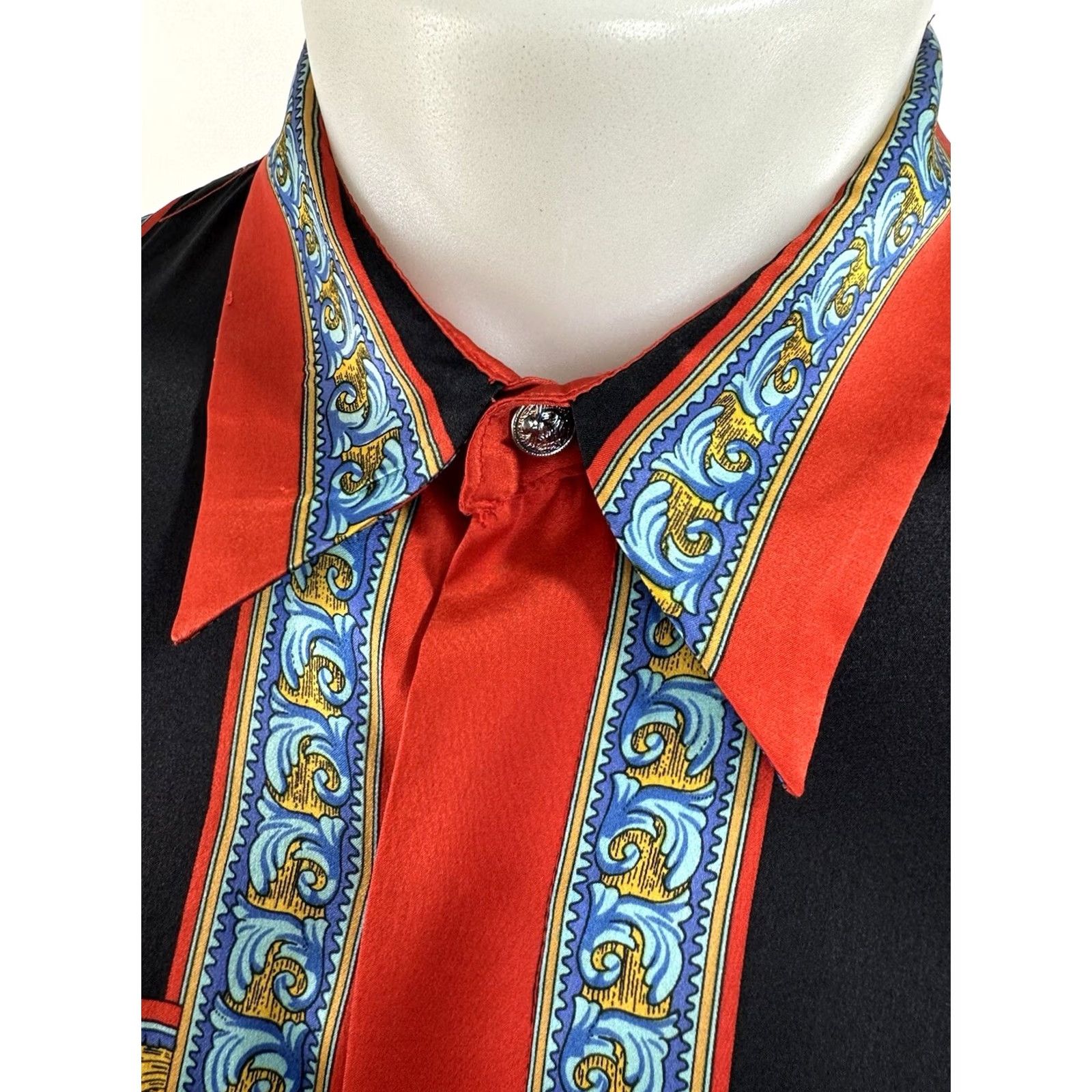 Vintage CREME DE SILK - SILK - BAROQUE Paisley Mens 2XL Shirt Size US XXL / EU 58 / 5 - 5 Thumbnail