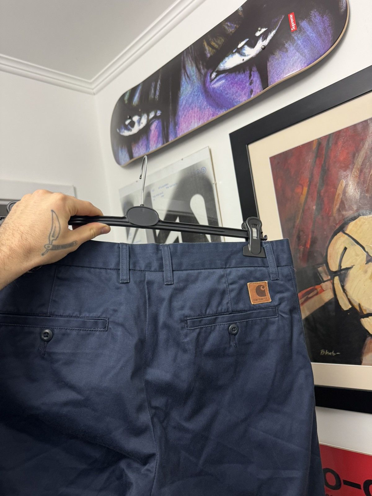 Carhartt Carhartt Johnson Pant Blue Classic Chino Skate Workwear Y2k Size US 31 - 3 Thumbnail