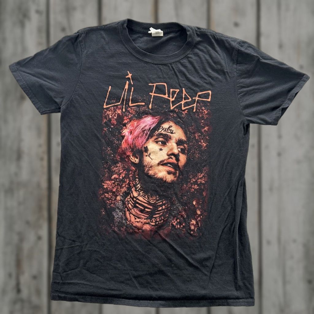 Gildan Lil Peep Shirt Mens Medium Black Graphic Tee Hip Hop Music Gildan Softstyle Tee Size US M / EU 48-50 / 2 - 1 Thumbnail