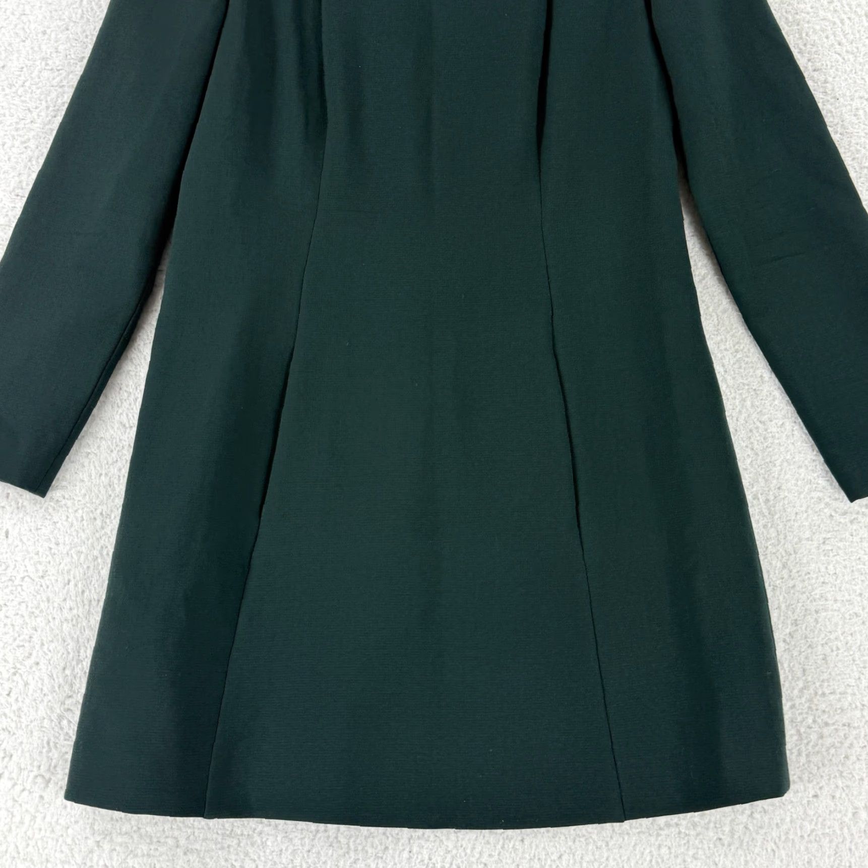 Max Mara Max Mara Studio Sheath Dress Womens Size 4 Green Long Sleeve Wool Short Pockets Size S / US 4 / IT 40 - 4 Thumbnail