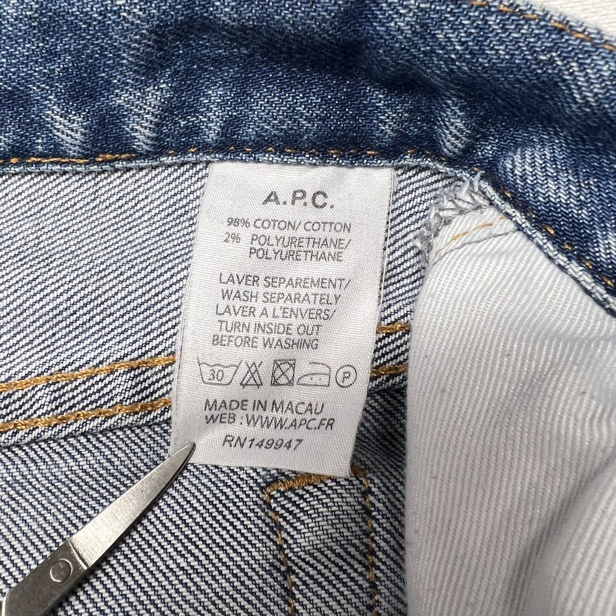 A.P.C. APC Petite New Standard Jeans Blue Denim Washed Faded Unisex Size US 32 / EU 48 - 9 Thumbnail