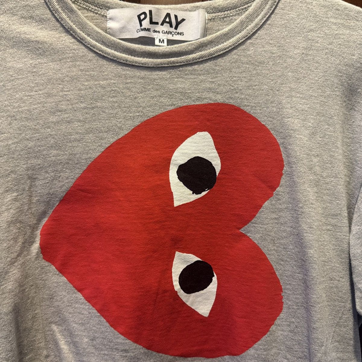 Comme des Garcons PLAY Comme des Garcons Play grey tee Size US M / EU 48-50 / 2 - 2 Thumbnail